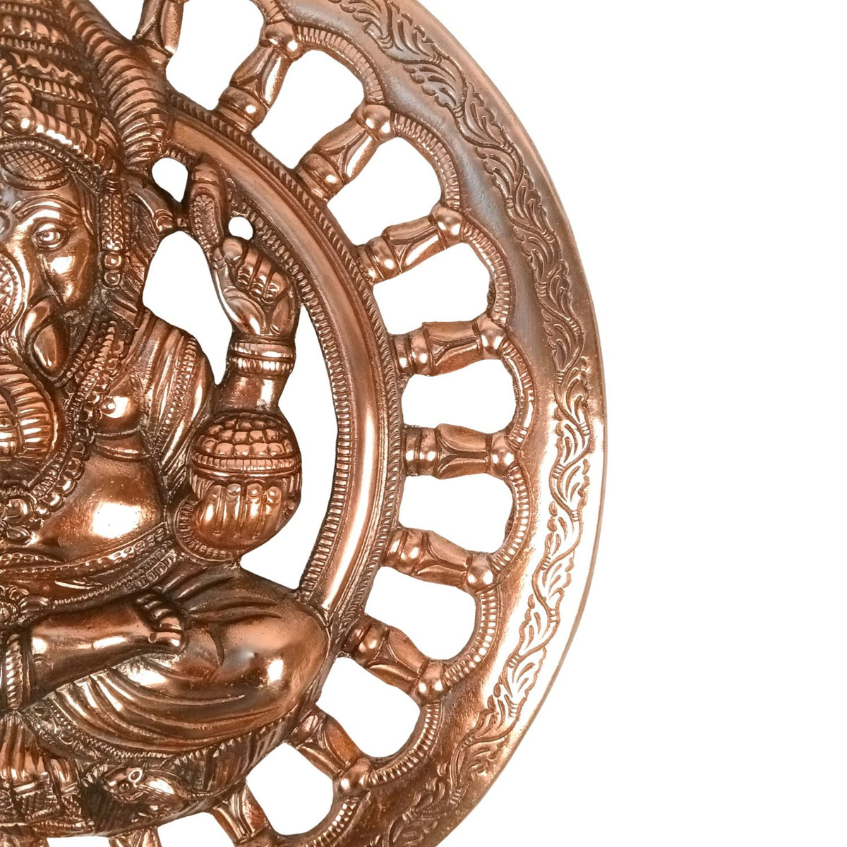 Ganesha Wall Hanging Metal Religious Wall Decor – 17 Inch-Apkamrt
