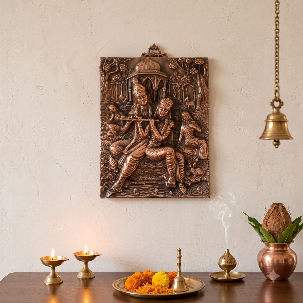 Radha Krishna Wall Hanging For Home Decor - 20 Inch-apkamart