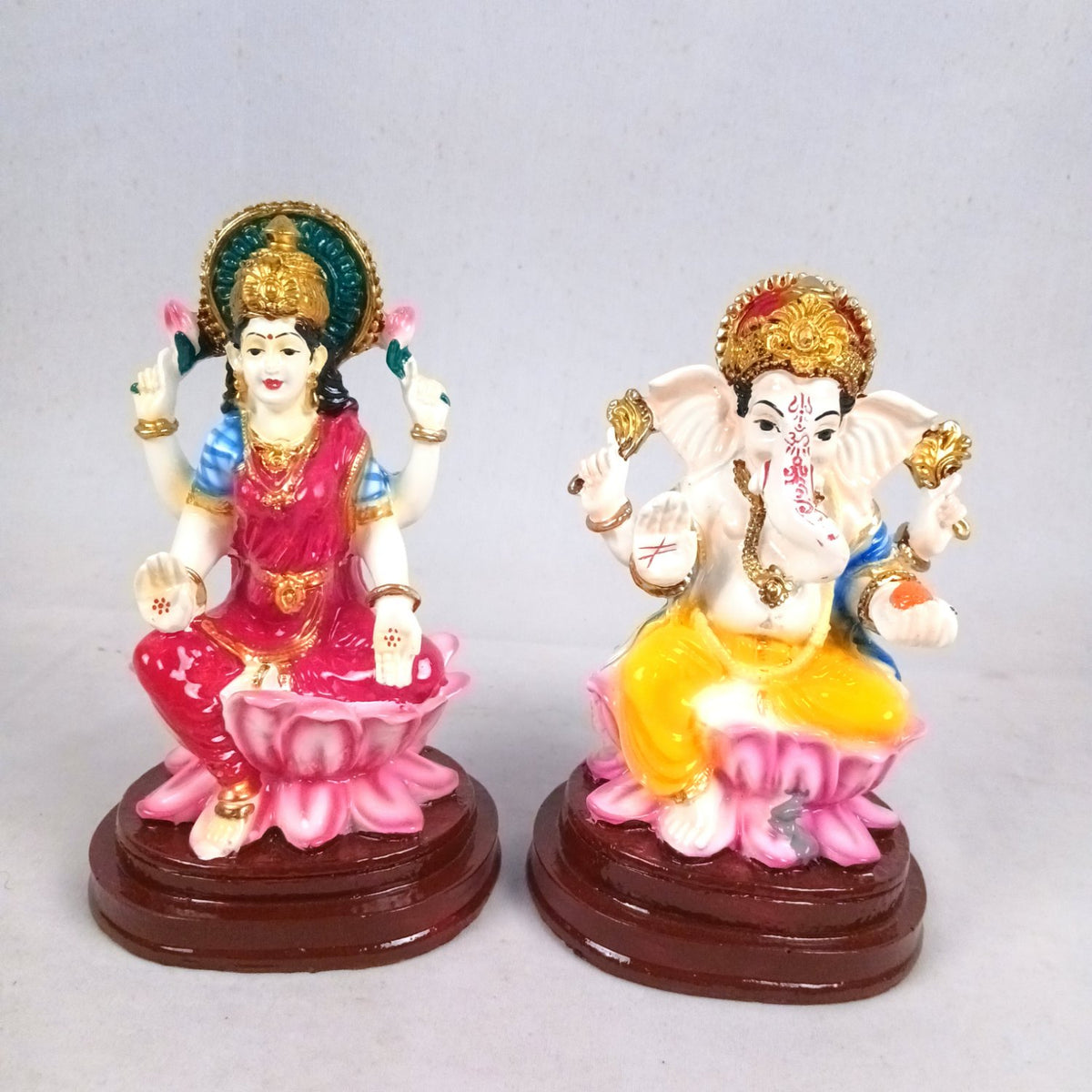 Lakshmi Ganesha Statue Idol Set For Diwali – 6 Inch-Apkamart