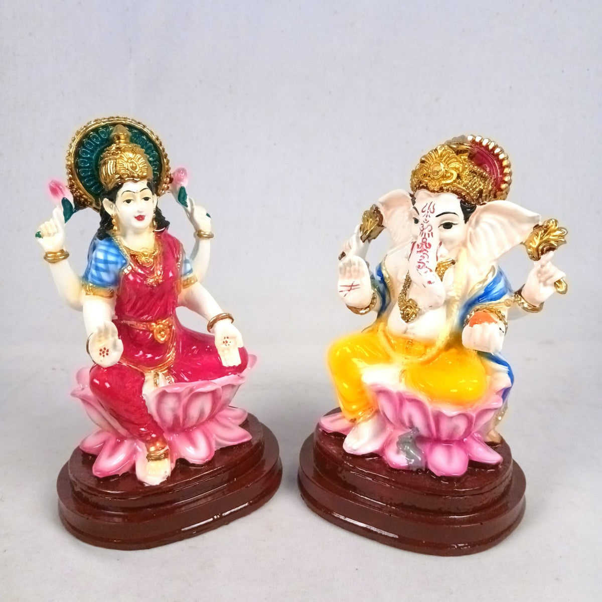 Lakshmi Ganesha Statue Idol Set For Diwali – 6 Inch-Apkamart