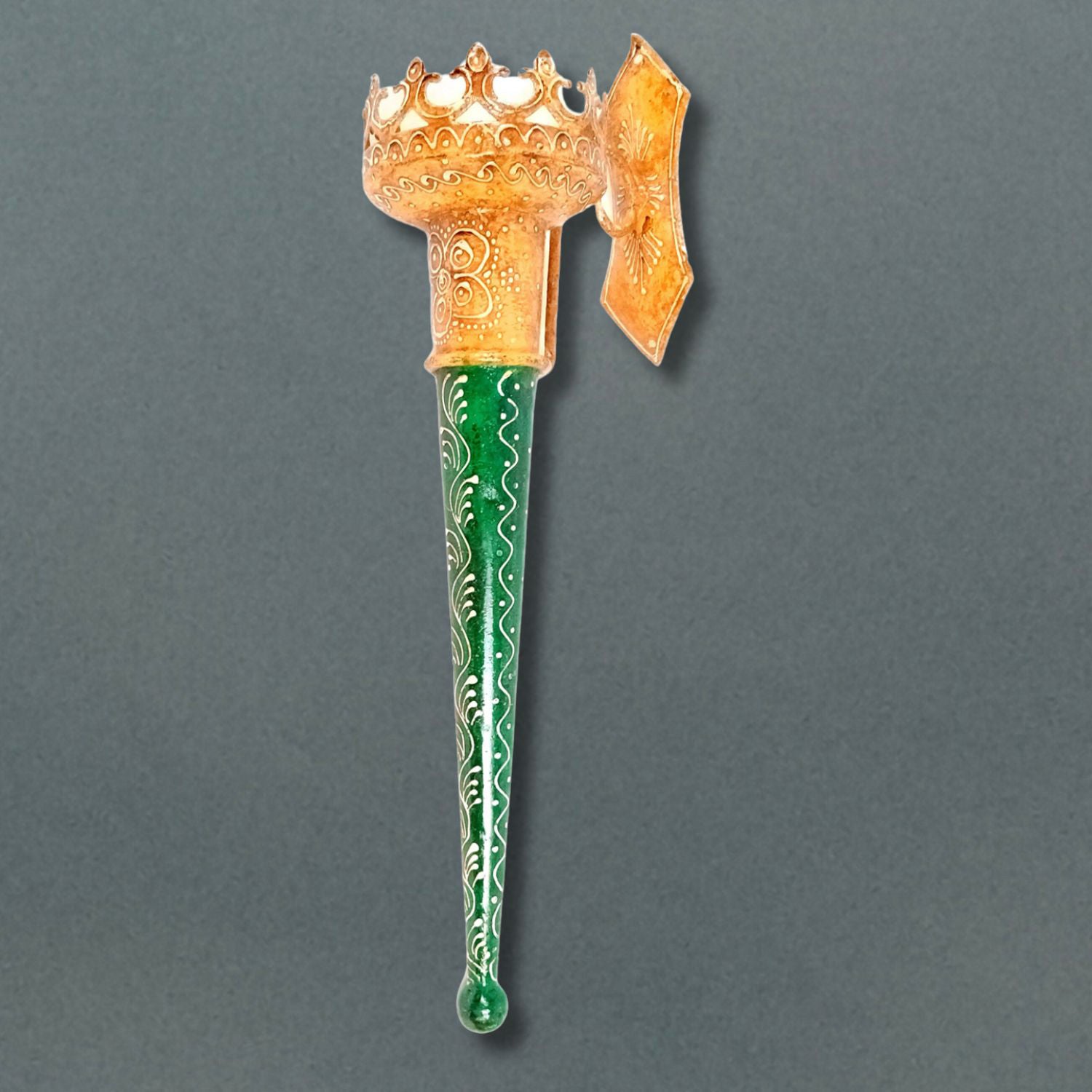 Mashal Tea Light Candle Holder Stand | Mashaal Olympic Iron Torch With Antique Finish - For Home & Rustic Wall Decor, Living Room - 18 Inch - Apkamart