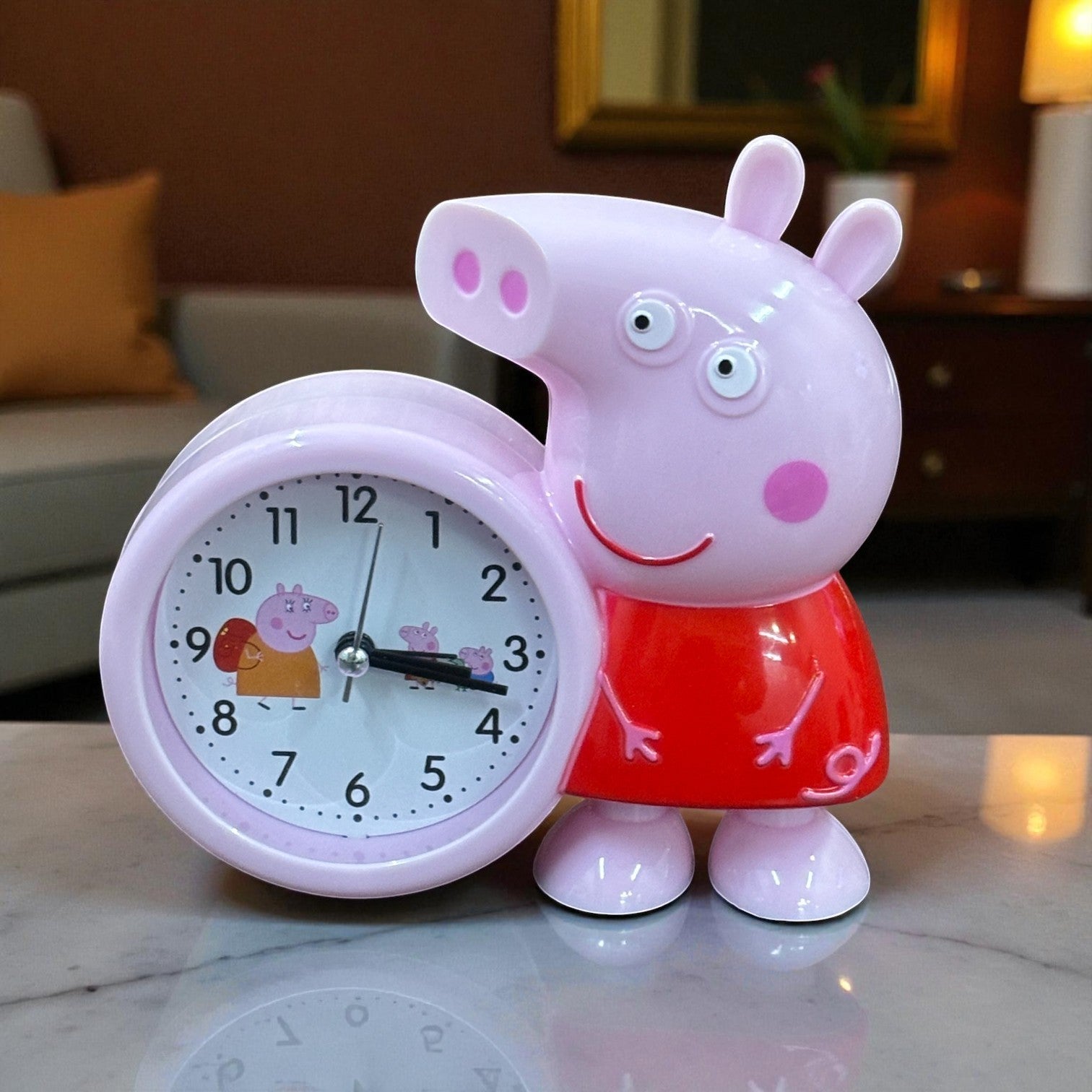 Desk Clock | Cute Cartoon Character Table Clock for Kids | Study Table, Bedroom & Home Décor Clock | Perfect Gift for Boys & Girls - 6 Inch - Apkamart