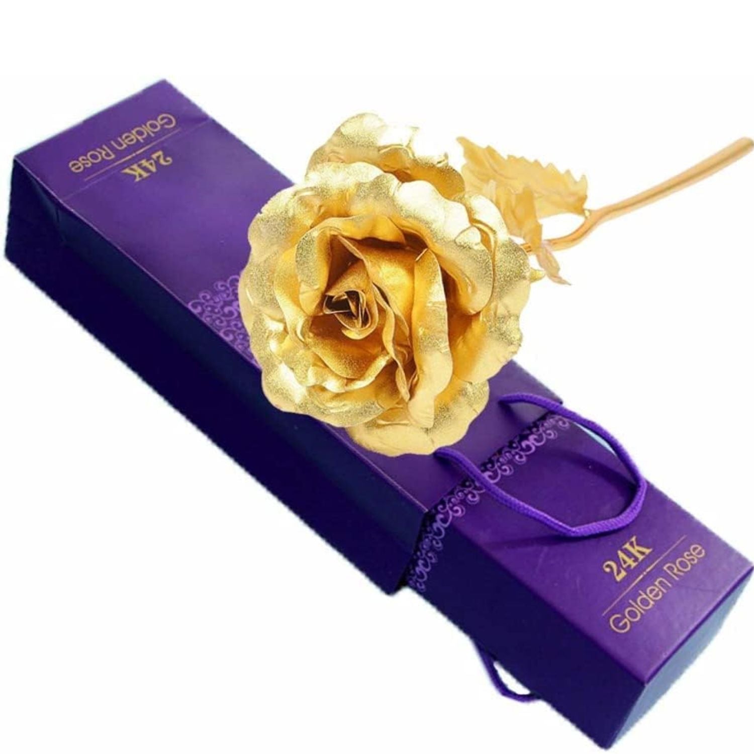Artificial Golden Rose – 9 Inch Gift for Home - Apkamart