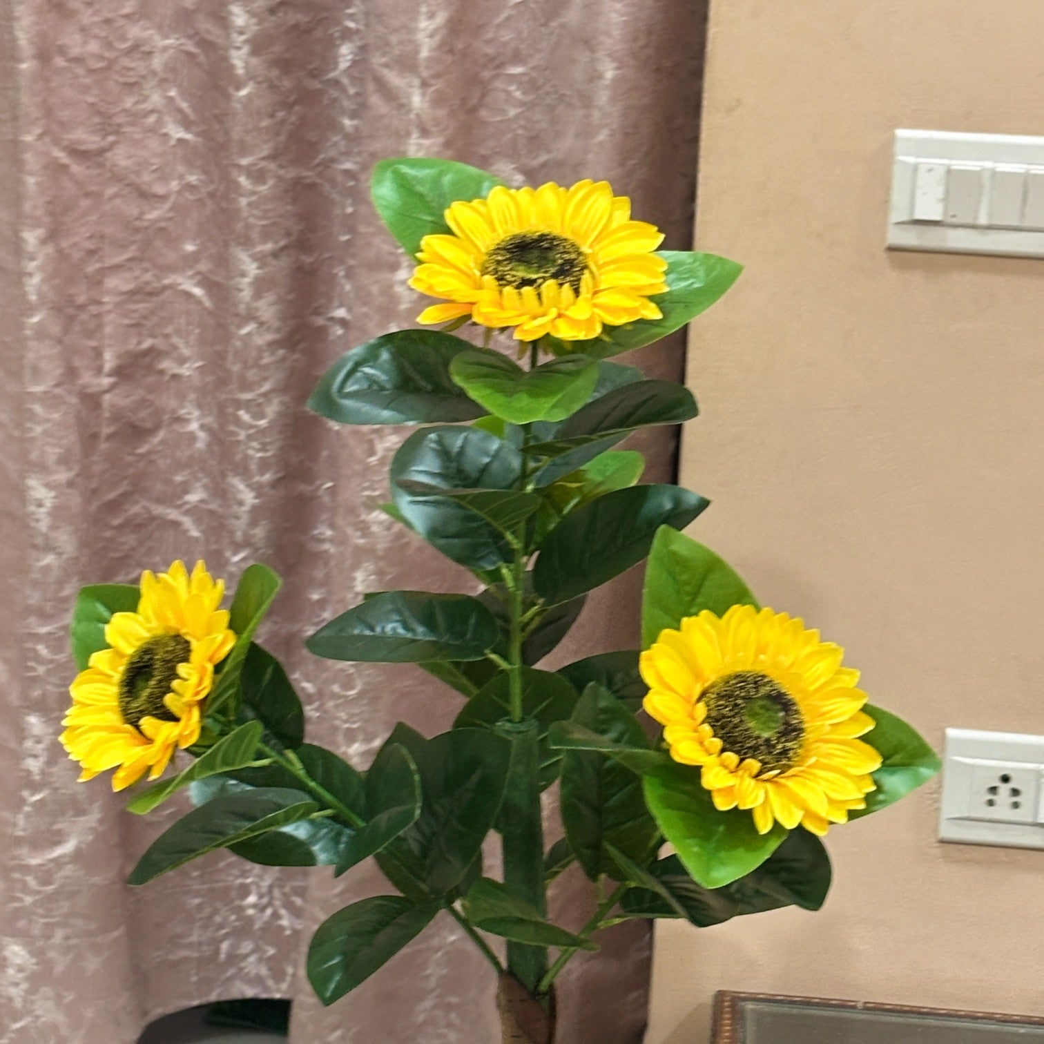 Artificial Leaf Tree | Faux Leaf Vine Plant | Decorative Plant Bush for Home Office Balcony Living Room Indoor Outdoor Tabletop | Diwali Decor & Gifting - 41 Inch