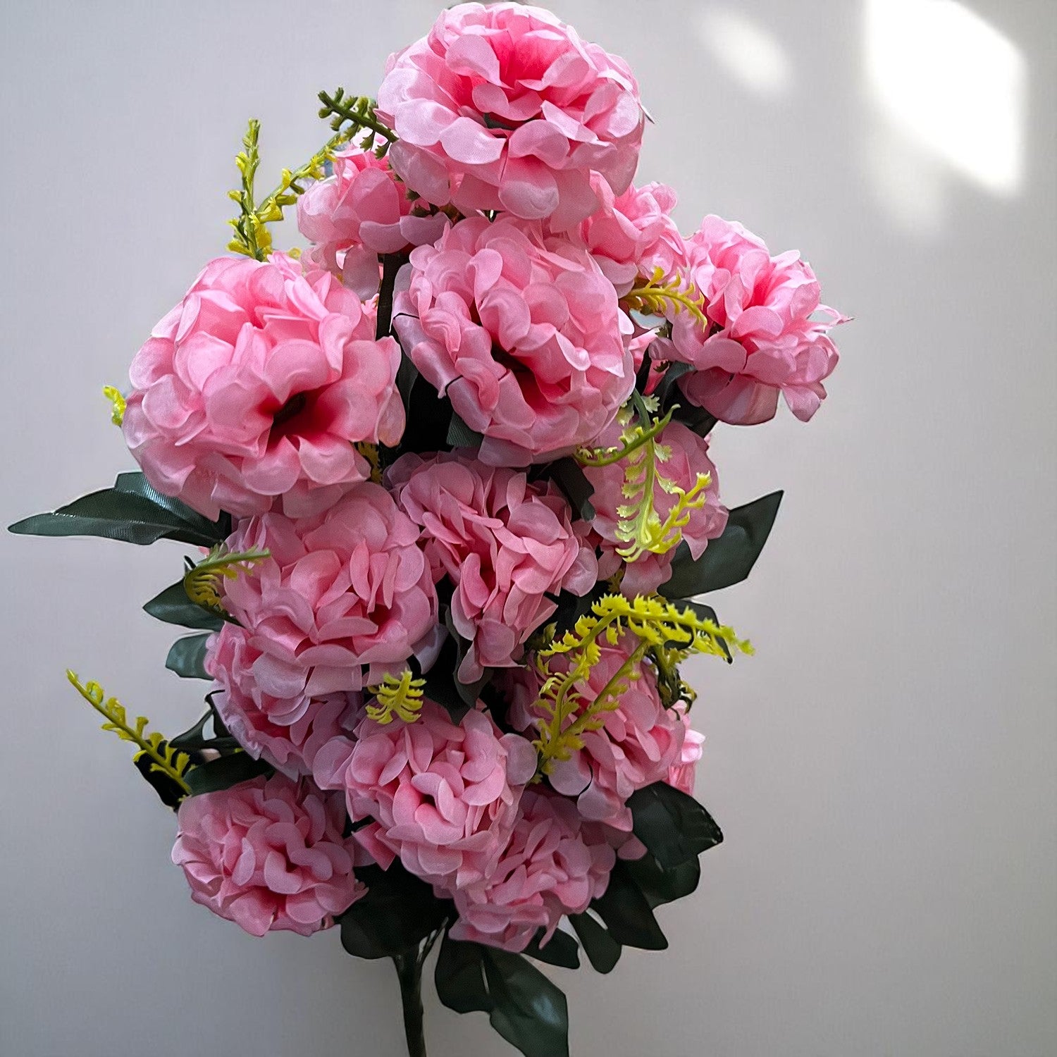 Artificial Flowers Carnation Bunches | Faux Flower Sticks - for Home Decor, Living Room, Office & Festivals Decoration (Vase Not Included) - 27 Inch - Apkamart #Colour_Pink