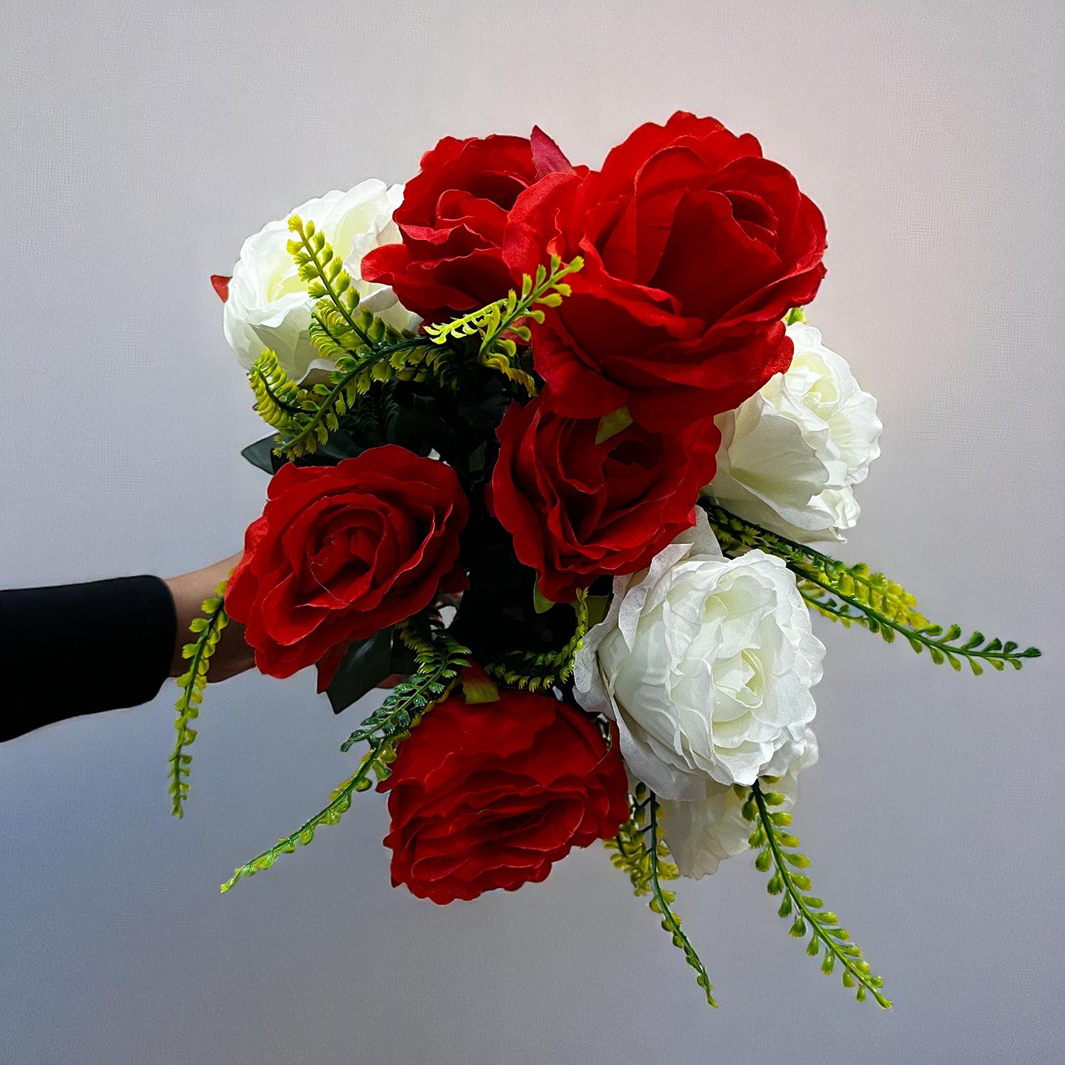 Artificial Flower Wall Hanging | Fake Creeper Flowers With Metal Stand Wall Mount - for Home Decor, Living Room, Balcony, Entrance Decoration - Apkamart #Style_Design 2