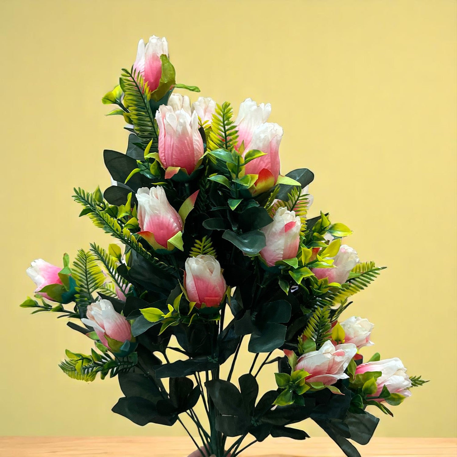 Artificial Flower Rose Bouquets | Fake Flowers Bunch - For Vase, Pot, Home, Balcony, Office Corner, Living Room - 26 Inch - Apkamart #Colour_Multicolor