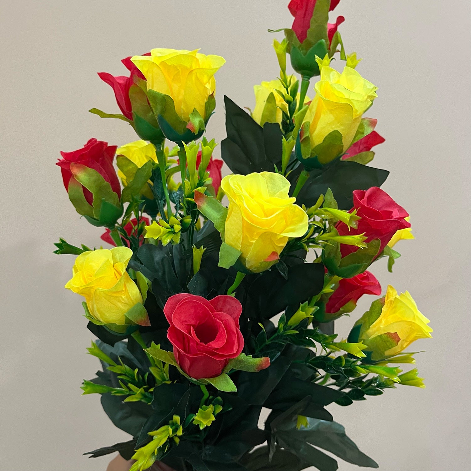 Artificial Rose Flower Bouquets | Faux Flowers Bunch - for Table Vase, Pot, Home Decor, Side Table Centerpiece - 29 Inch - Apkamart #Style_Design 2