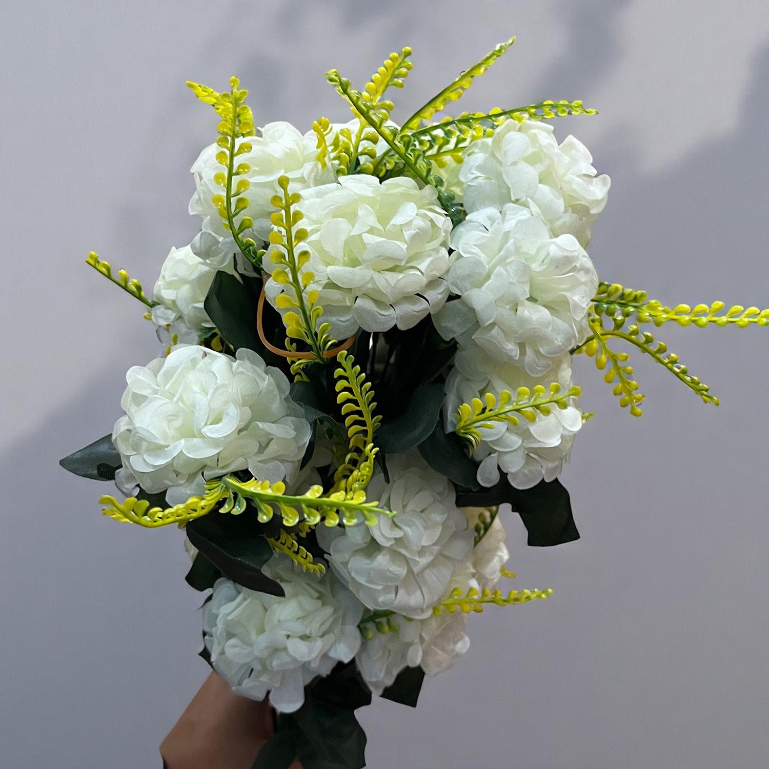 Artificial Flowers Carnation Bunches | Faux Flower Sticks - for Home Decor, Living Room, Office & Festivals Decoration (Vase Not Included) - 27 Inch - Apkamart #Colour_White