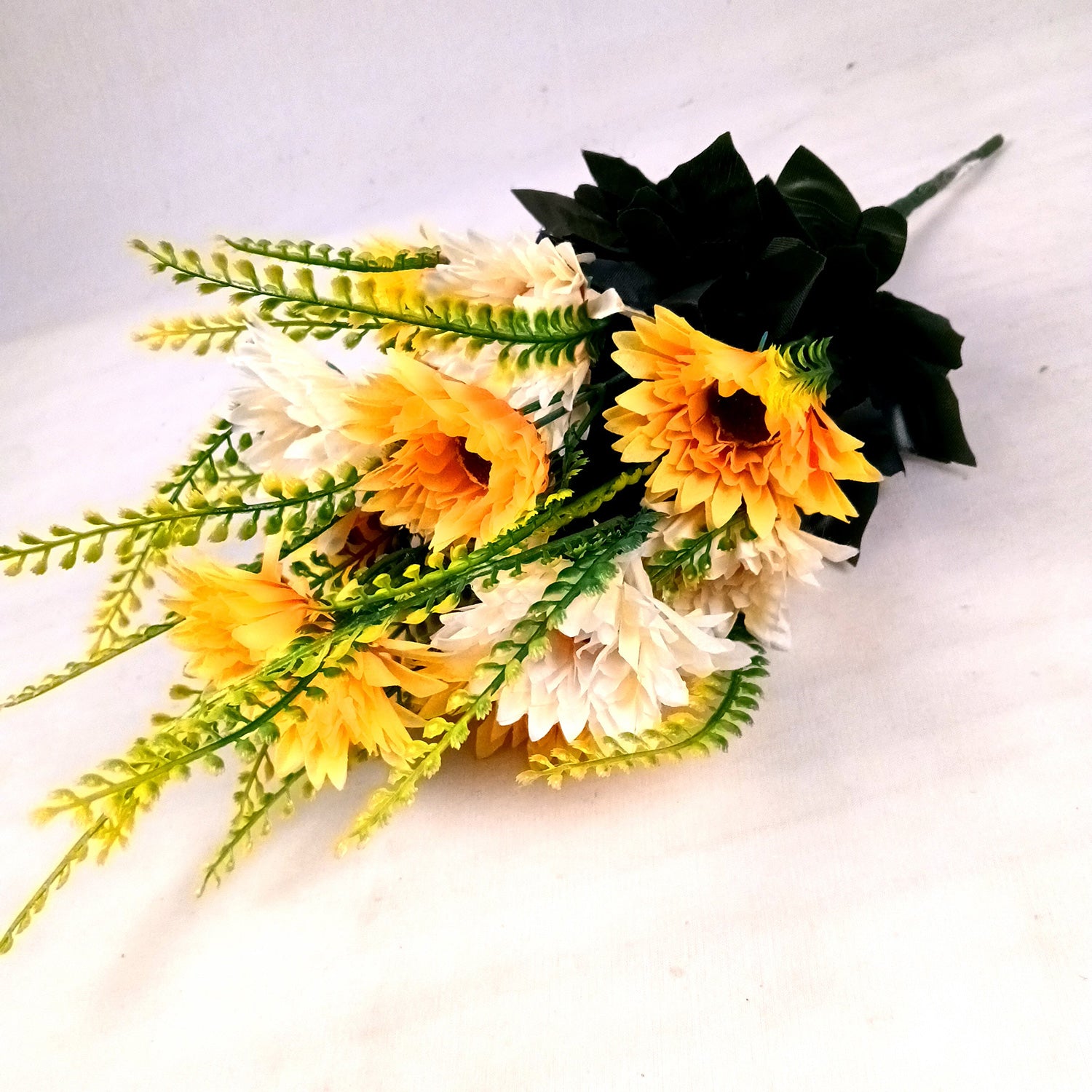 Artificial Flowers - Gerbera Daisy Bunches | Faux Flower Sticks - for Home Decor, Living Room & Festivals Decoration (Vase Not Included) - 14 Inch - Apkamart #Style_Design 1