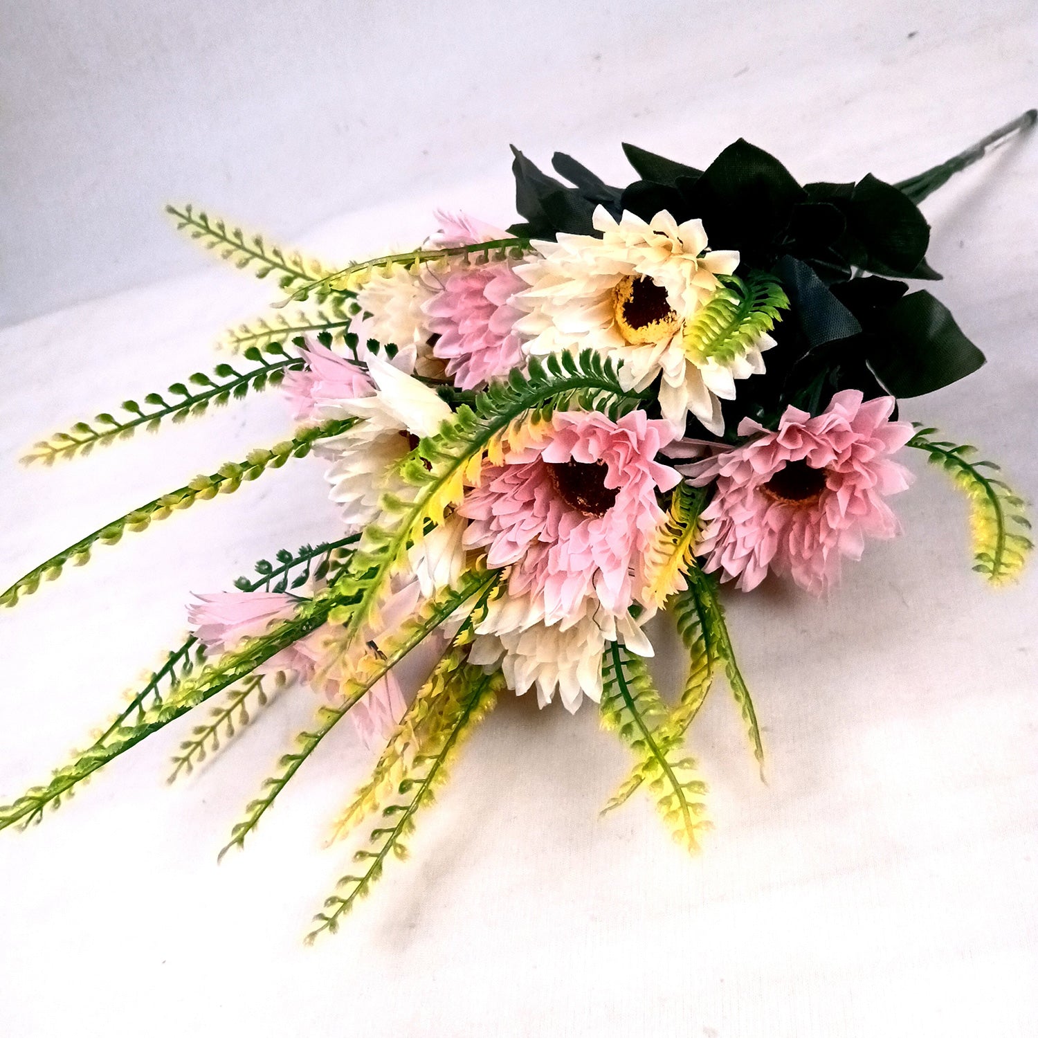 Artificial Flowers - Gerbera Daisy Bunches | Faux Flower Sticks - for Home Decor, Living Room & Festivals Decoration (Vase Not Included) - 14 Inch - Apkamart #Style_Design 2