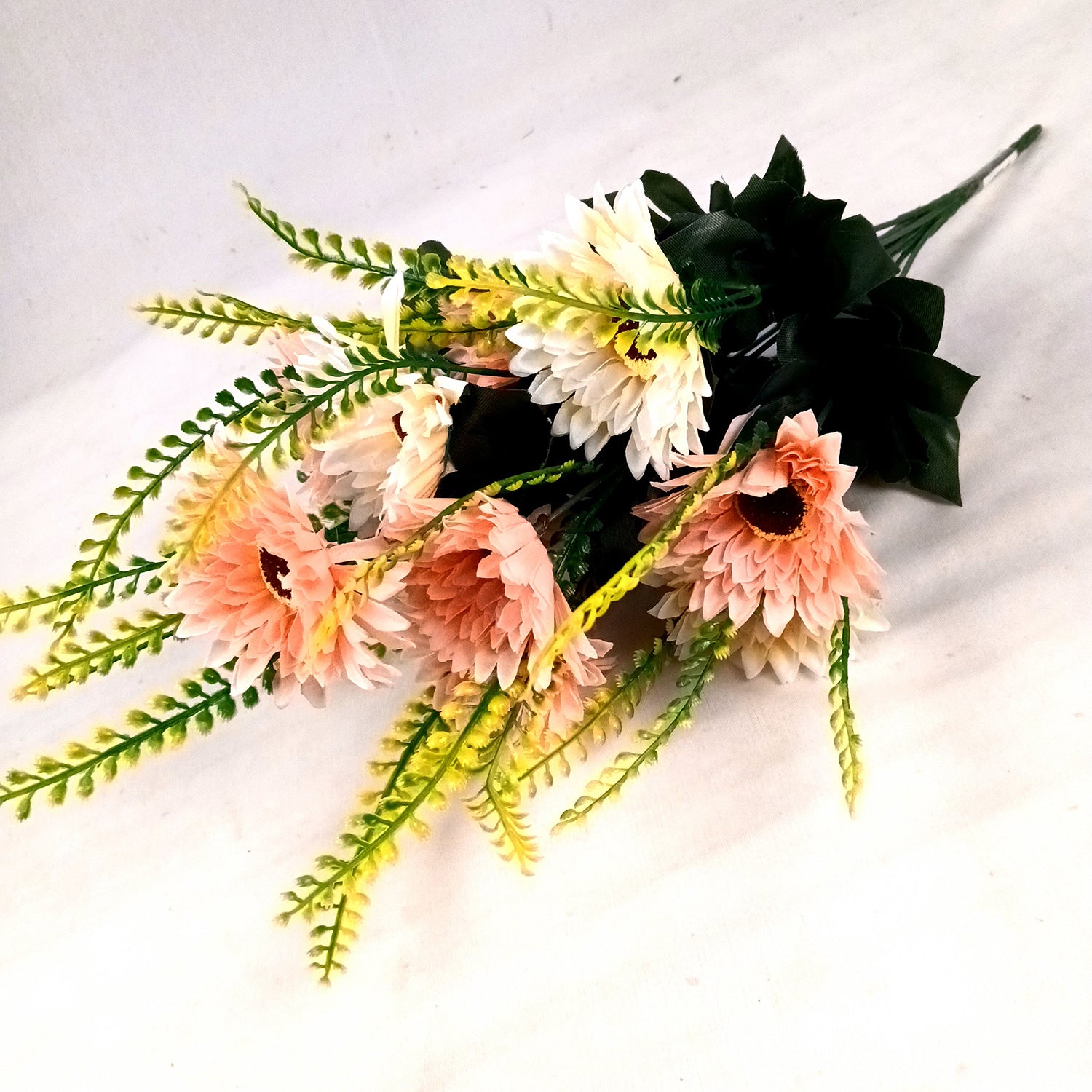Artificial Flowers - Gerbera Daisy Bunches | Faux Flower Sticks - for Home Decor, Living Room, Office & Festivals Decoration (Vase Not Included) - 14 Inch - Apkamart #Style_Design 1