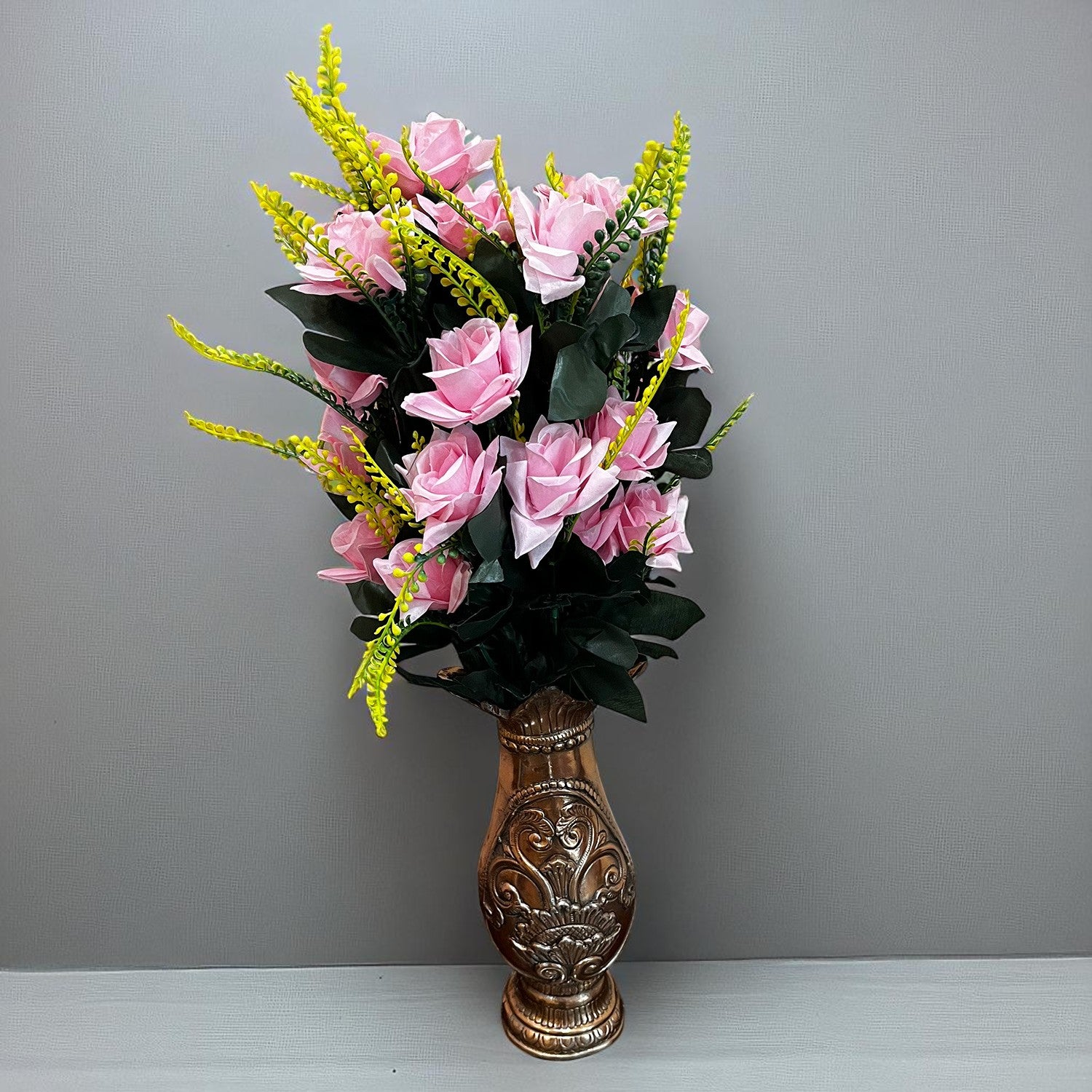 Artificial Flowers for Home Decoration -With Metal Stand - For Home & Wall Decor - 26 Inch _Apkamart