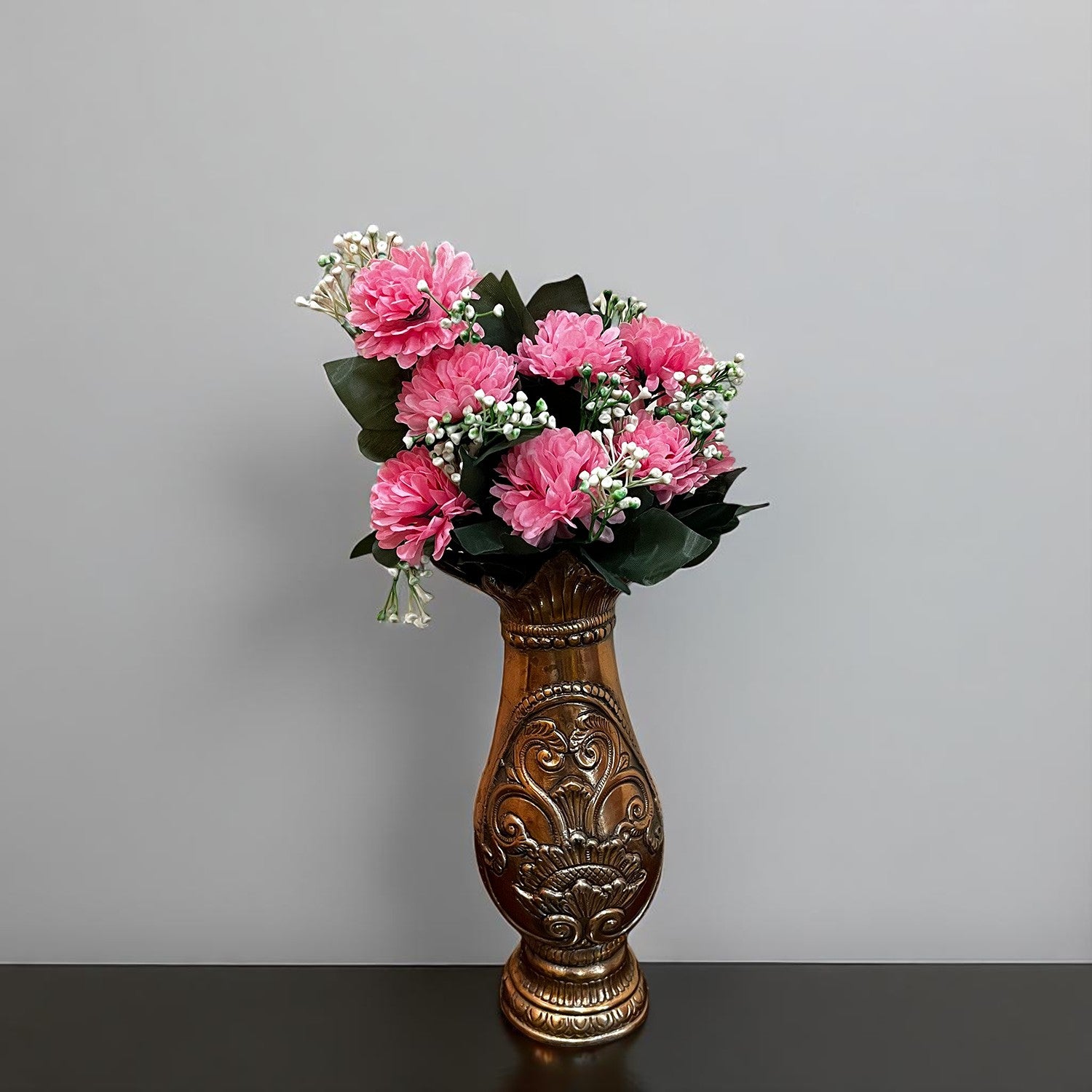 Artificial Flower Bouquet | Faux Flowers & Plants Bunch - for Table Vase, Pot, Home Decor, Living Room, Side Table Center piece Decoration - Apkamart #Color_Pink