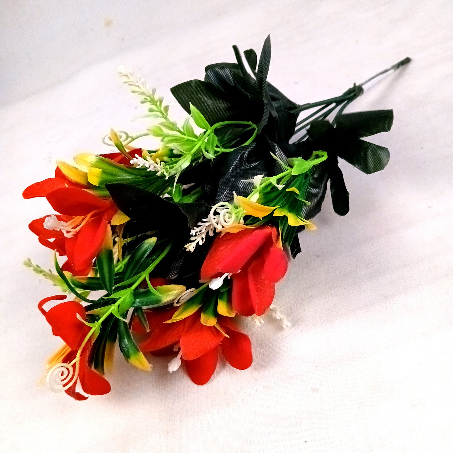 Artificial Flowers Bunches for Vase Pot | Faux Flowers Stem - for Home Decor, Living Room, Office & Festivals Decoration (Vase Not Included) - 14 Inch - Apkamart