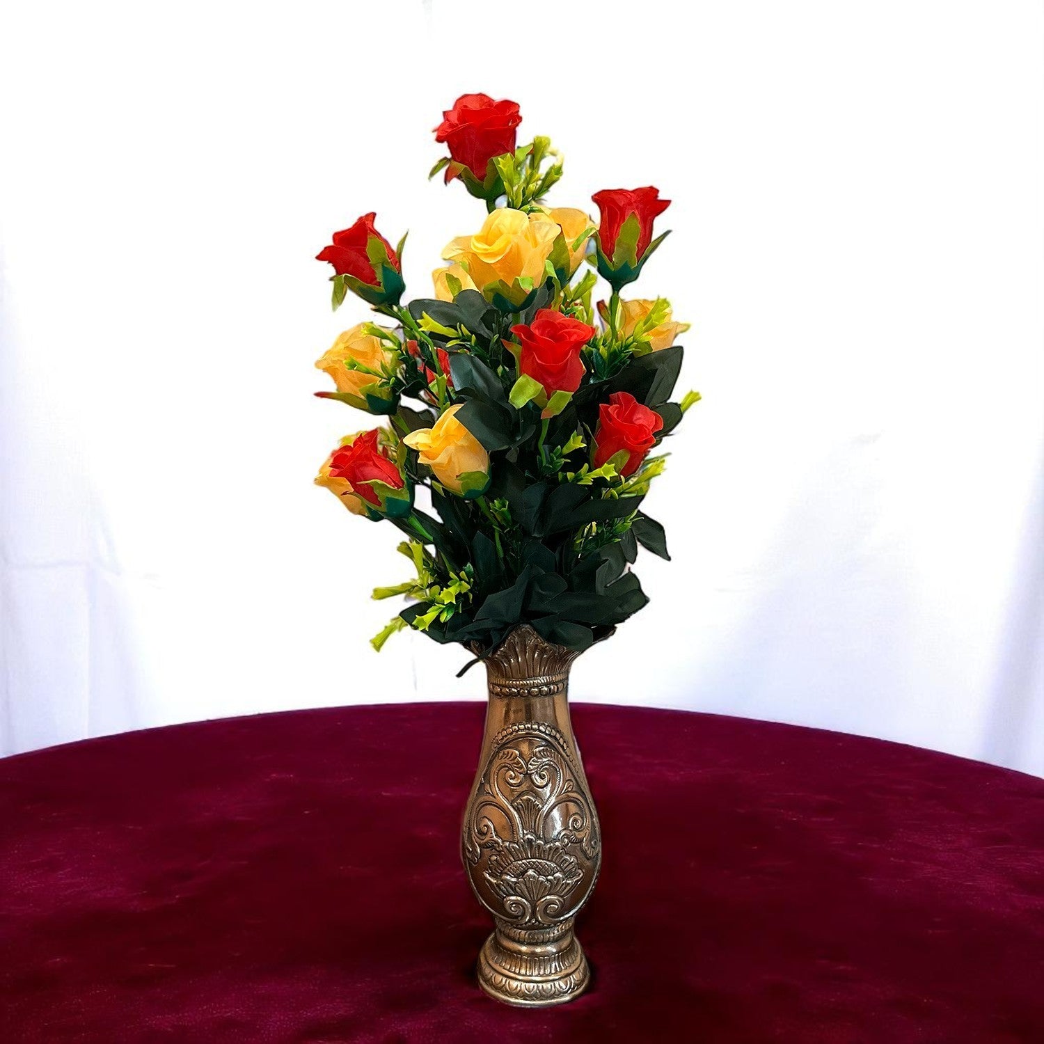 Artificial Flower Bouquets | Faux Flowers Bunch - for Table Vase, Pot, Home Decor, Living Room, Side Table Centerpiece - 29 Inch - Apkamart #Style_Design 2