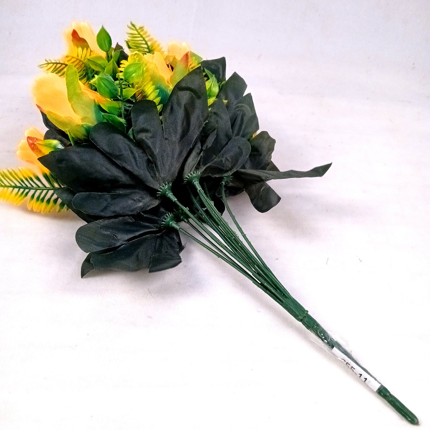 Artificial Flowers Rose Sticks | Faux Flowers Bunch / Bouquet - for Home Decor, Living Room, Office & Festivals Decoration (Vase Not Included) - 15 Inch - Apkamart #Colour_Orange