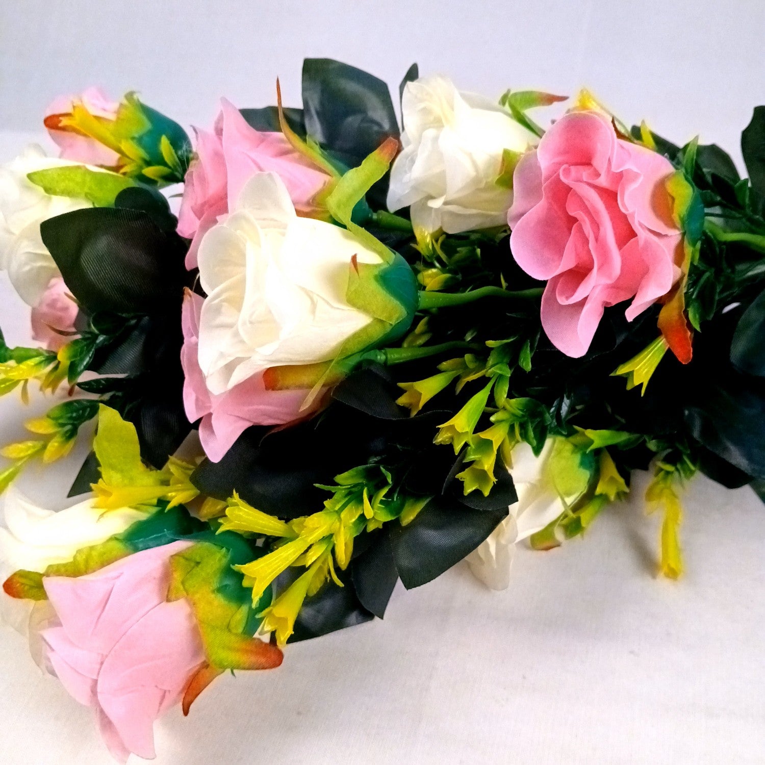 Artificial Flower Bouquets | Faux Flowers Bunch - for Table Vase, Pot, Home Decor, Living Room, Side Table Centerpiece - 29 Inch - Apkamart #Style_Design 1