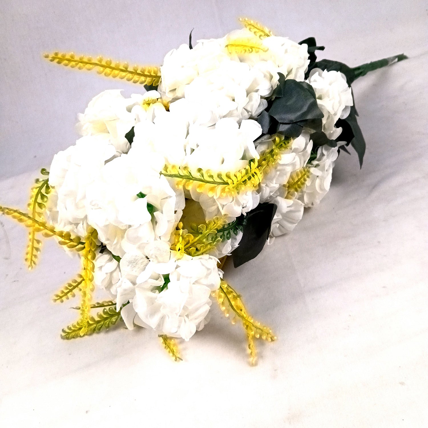 Artificial Flowers Carnation Bunches | Faux Flower Sticks - for Home Decor, Living Room, Office & Festivals Decoration (Vase Not Included) - 27 Inch - Apkamart #Colour_White