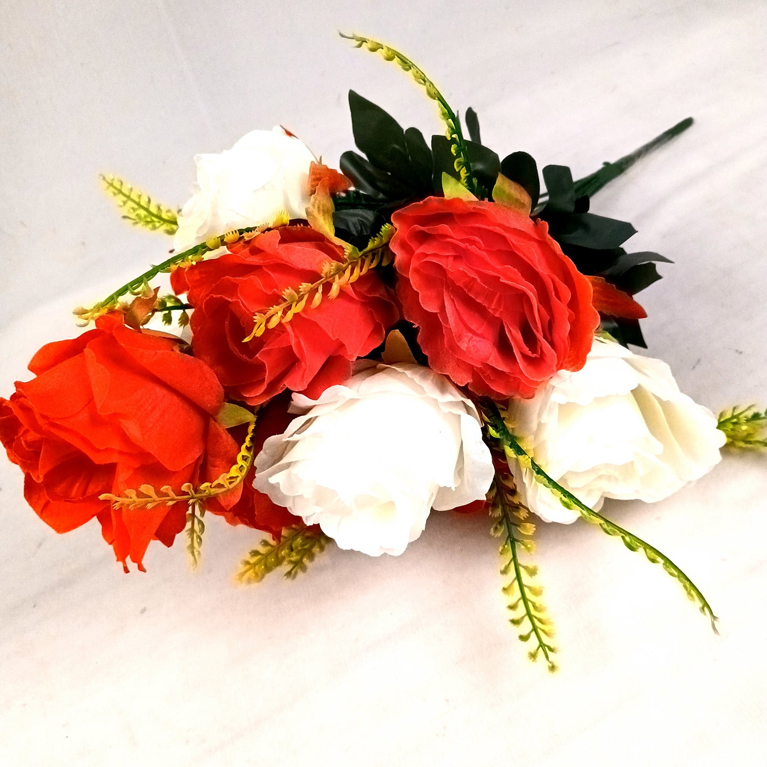 Artificial Flower Wall Hanging | Fake Creeper Flowers With Metal Stand Wall Mount - for Home Decor, Living Room, Balcony, Entrance Decoration - Apkamart #Style_Design 2