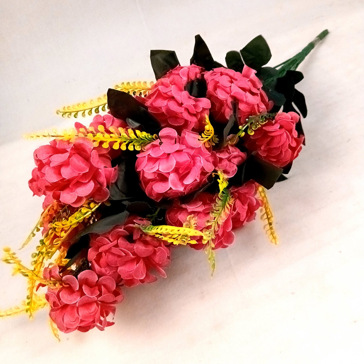 Artificial Flowers Carnation Bunches | Faux Flower Bouquet / Sticks - for Home Decor, Living Room, Office & Festivals Decoration (Vase Not Included) - 27 Inch - Apkamart #Colour_Pink