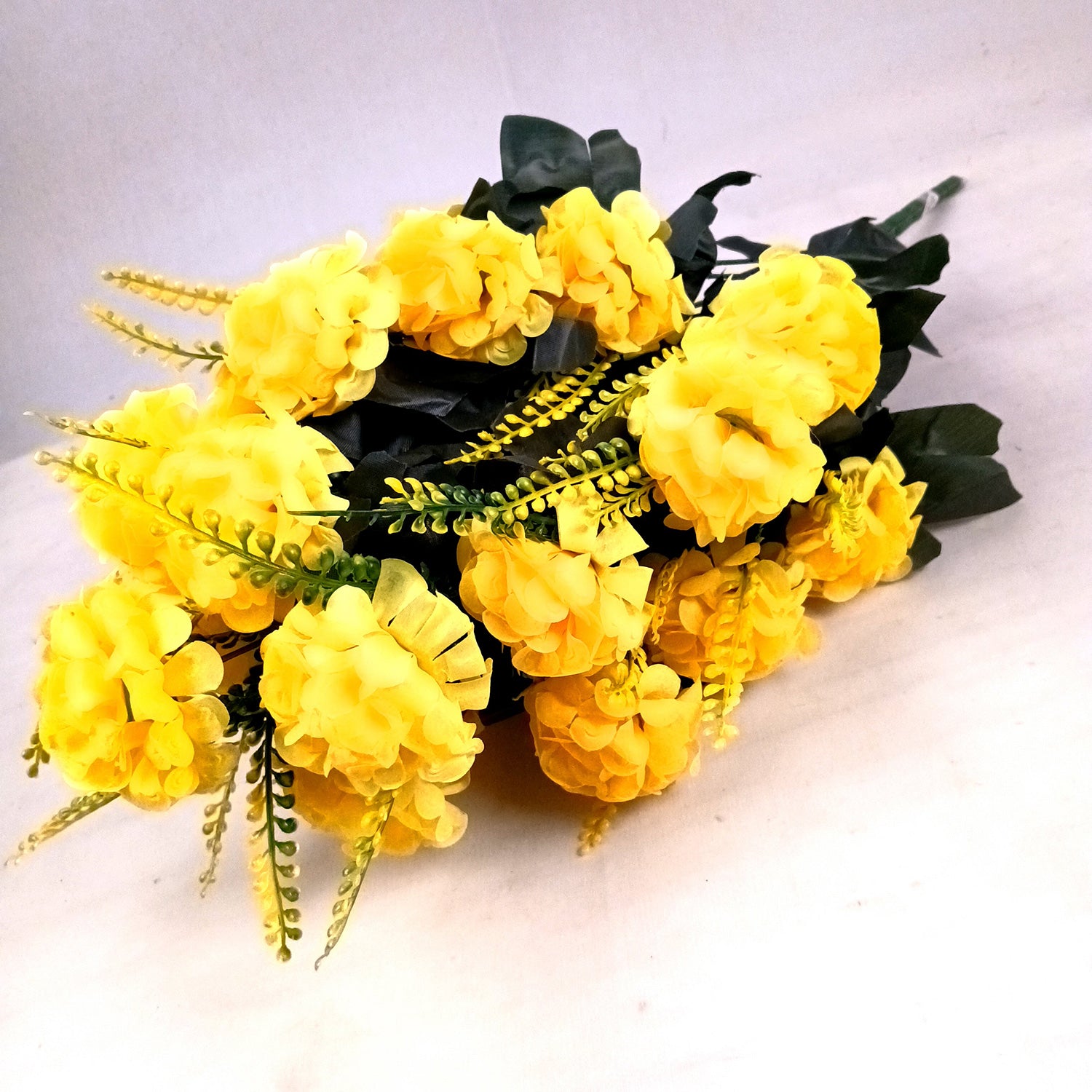 Artificial Flowers for Home Decoration - With Metal Stand - For Wall Hanging - Apkamart #Colour_Yellow