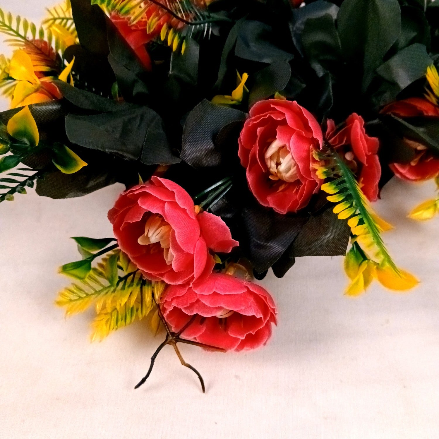 Artificial Flower Bouquets | Fake Flowers Bunch - For Vase, Home, Bedroom, Balcony, Office Corner, Living Room - 26 Inch - Apkamart #Colour_Pink