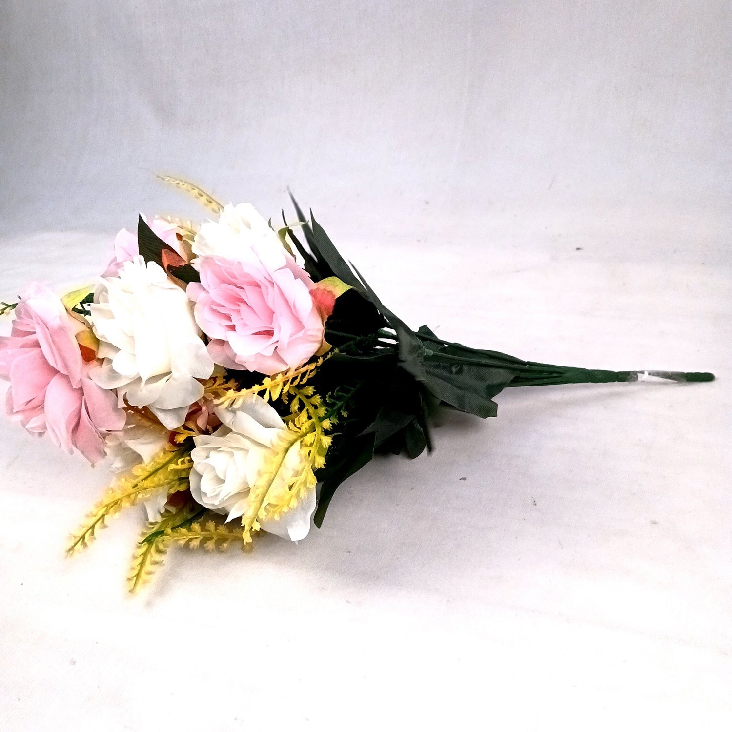 Artificial Flowers Rose Bunches for Vase Pot | Faux Flowers Stem - for Home Decor, Living Room, Office & Festivals Decoration (Vase Not Included) - 16 Inch - Apkamart #Style_Design 1