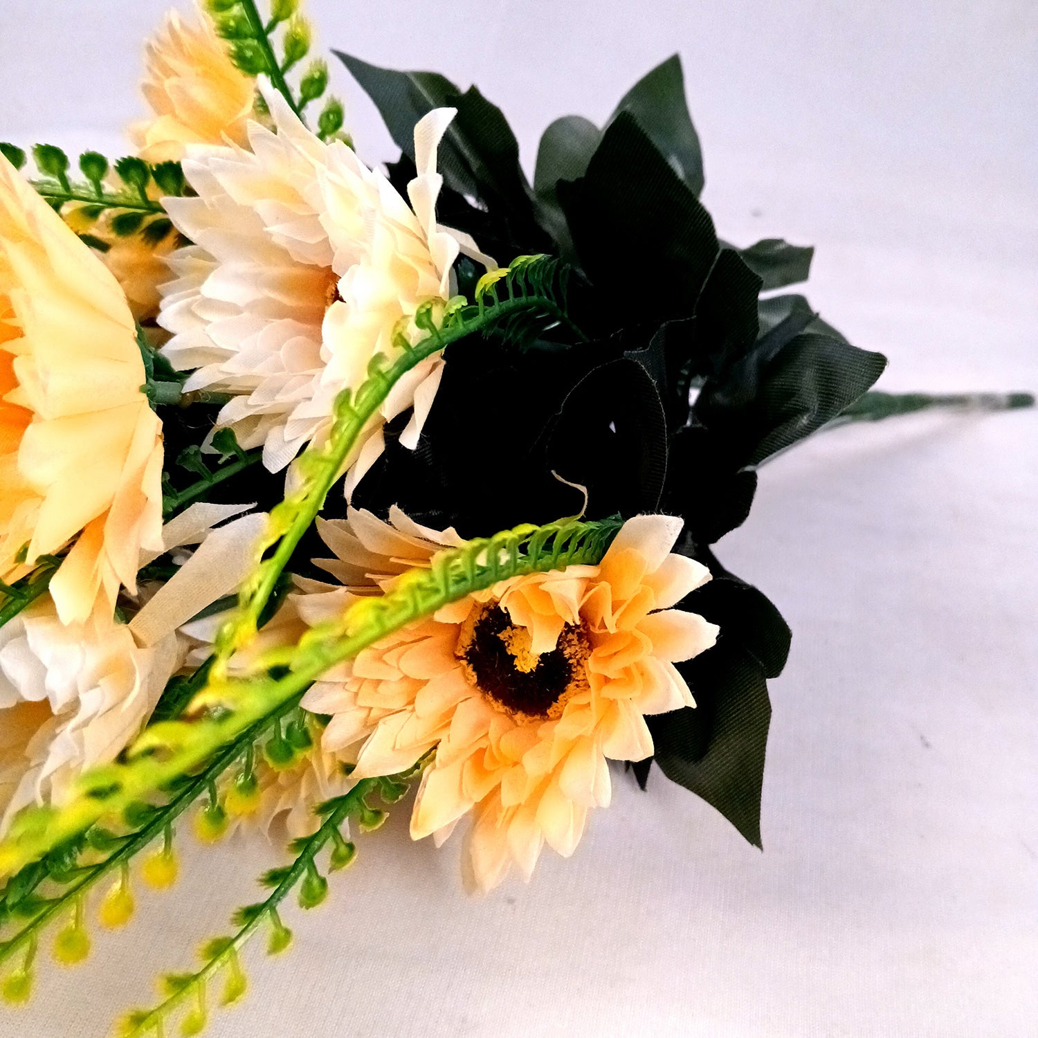 Artificial Flowers - Gerbera Daisy Bunches | Faux Flower Sticks - for Home Decor, Living Room & Festivals Decoration (Vase Not Included) - 14 Inch - Apkamart #Style_Design 3