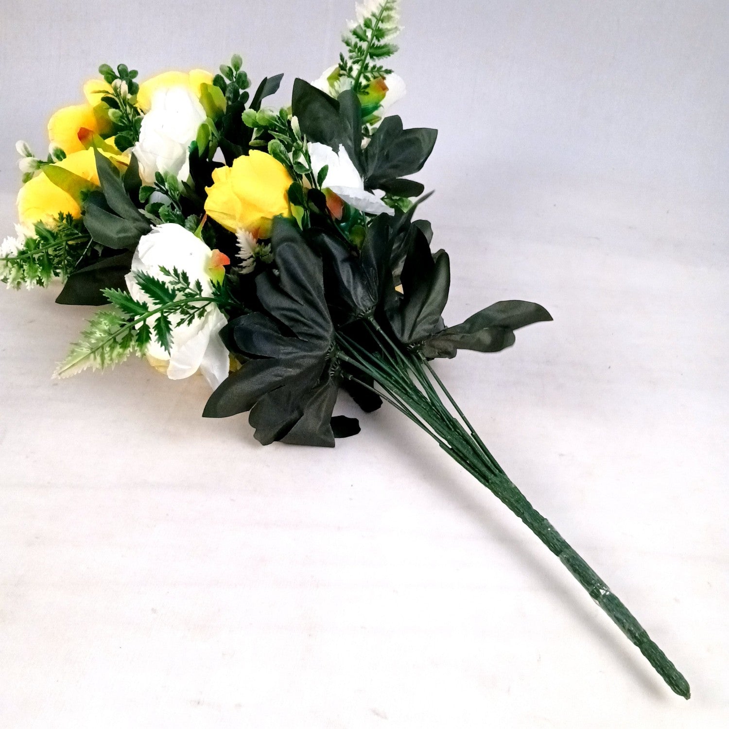 Artificial Rose Flowers With Pot | Faux Flowers Bunch - for Home Decor, Living Room, Side Table, Centerpiece - 26 Inch - Apkamart #Style_Design 1