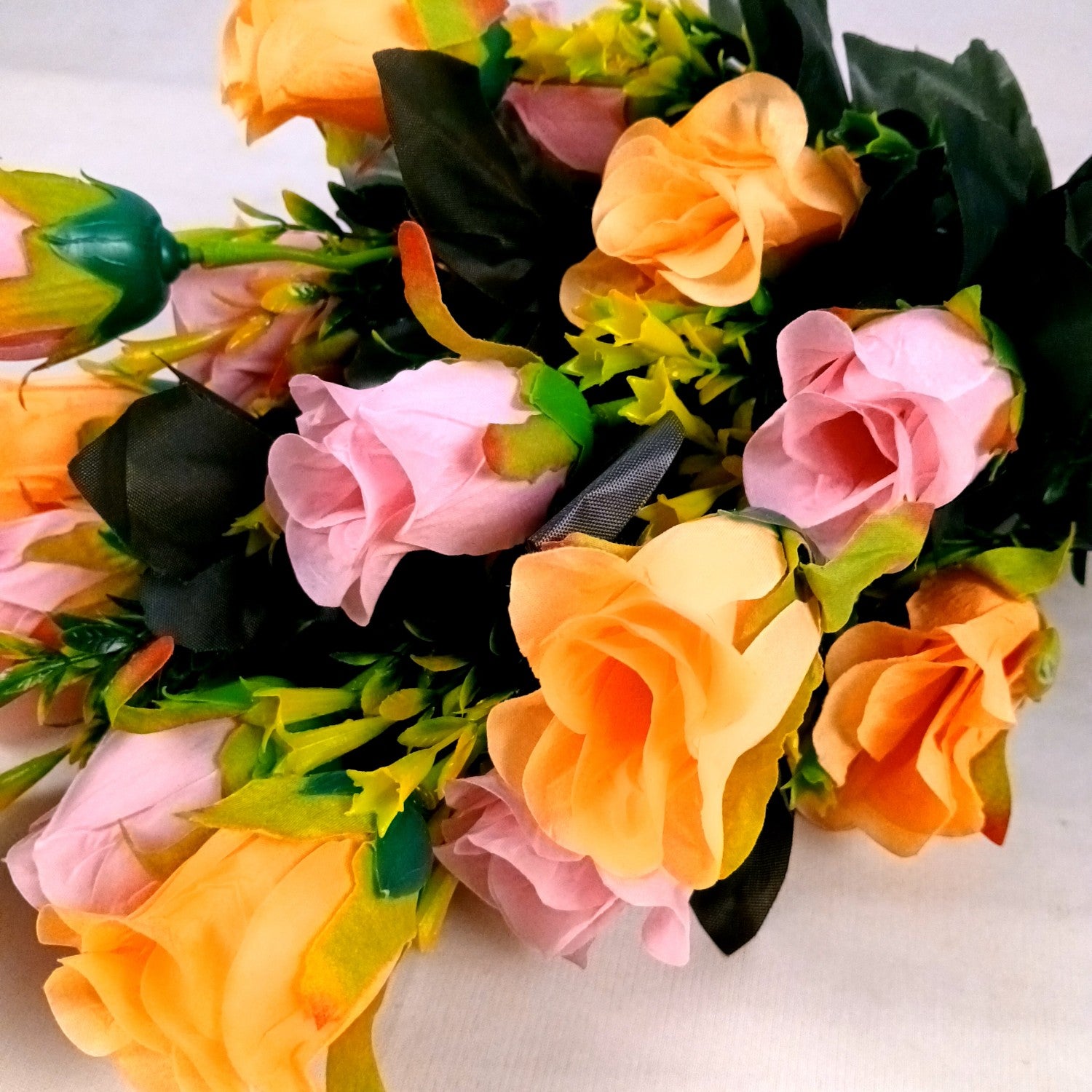 Artificial Rose Flower Bouquets | Faux Flowers Bunch - for Table Vase, Pot, Home Decor, Side Table Centerpiece - 29 Inch - Apkamart #Style_Design 1