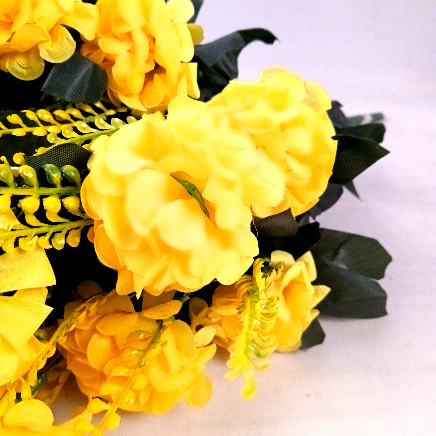 Artificial Flowers for Home Decoration - With Metal Stand - For Wall Hanging - Apkamart #Colour_Yellow