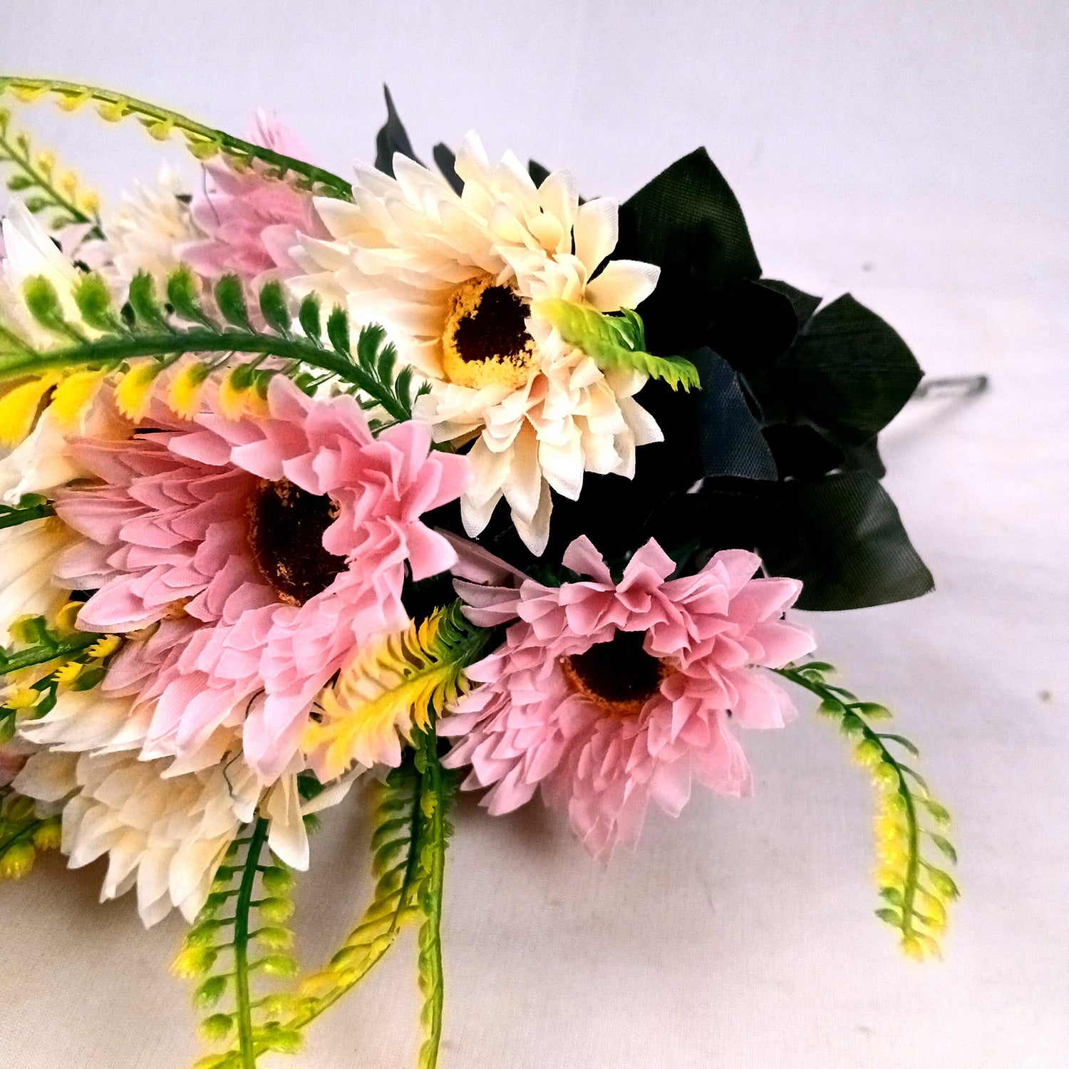 Artificial Flowers - Gerbera Daisy Bunches | Faux Flower Sticks - for Home Decor, Living Room & Festivals Decoration (Vase Not Included) - 14 Inch - Apkamart #Style_Design 2