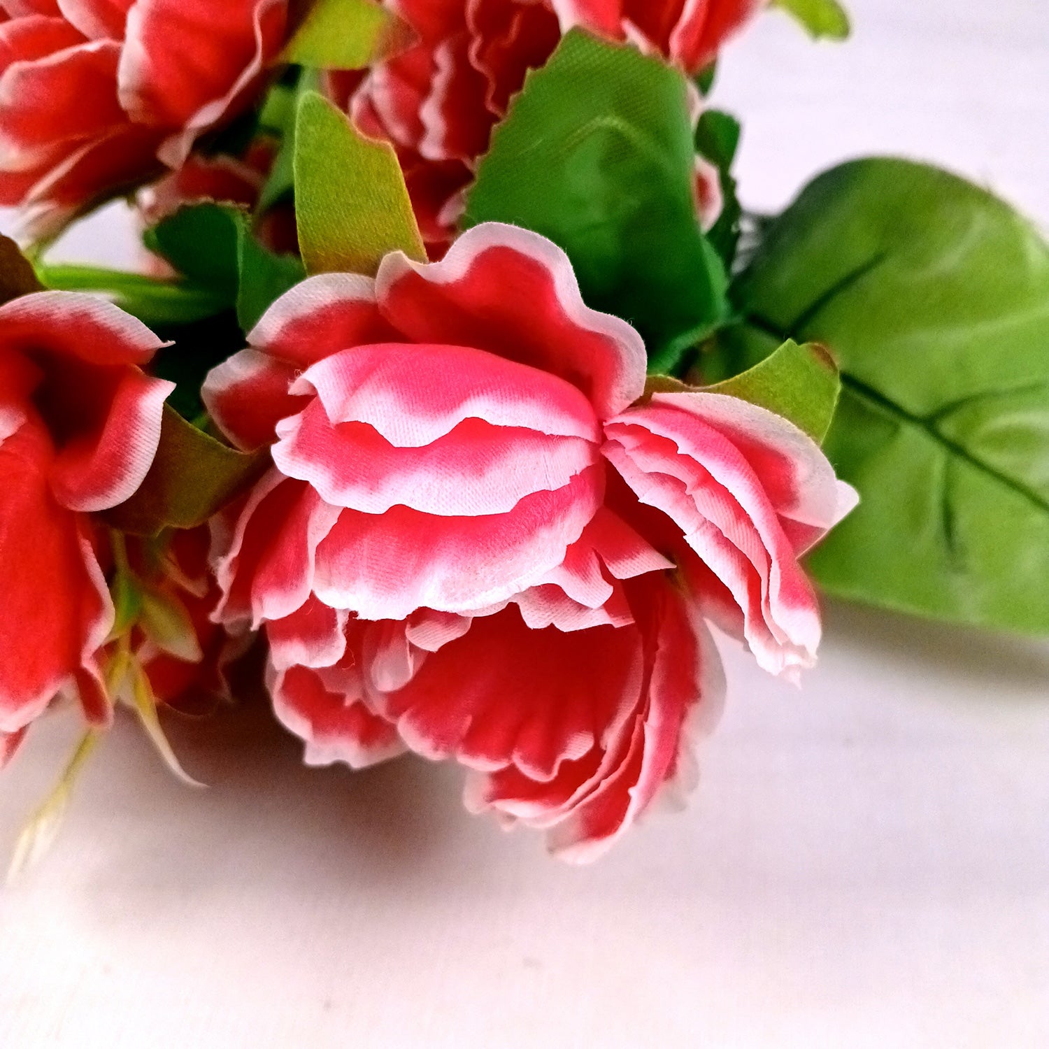 Artificial Flowers Rose Bunches for Vase Pot | Faux Flowers Stem - for Home Decor, Living Room, Office & Festivals Decoration (Vase Not Included) - 14 Inch - Apkamart #Colour_Pink