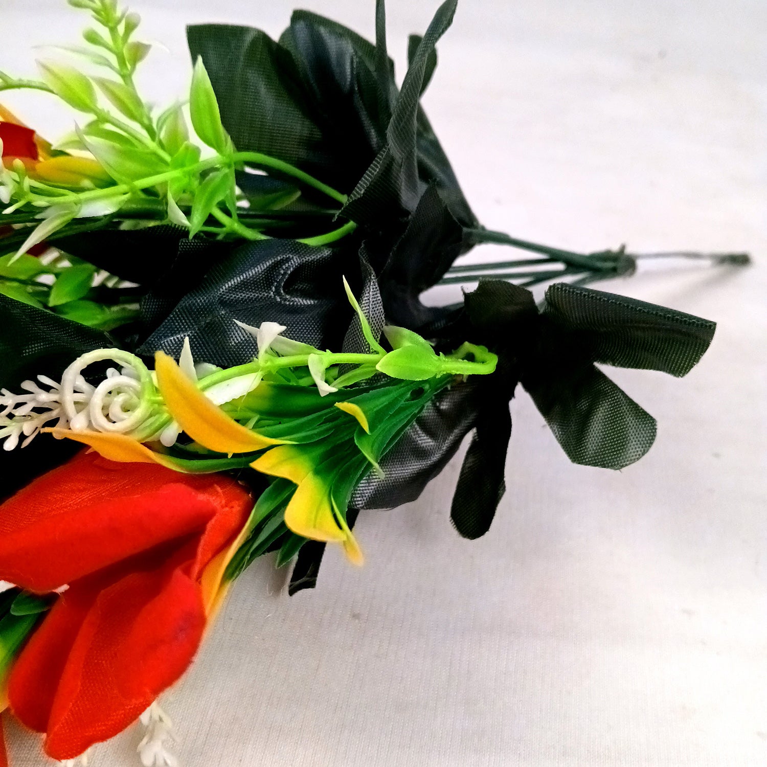 Artificial Flowers Bunches for Vase Pot | Faux Flowers Stem - for Home Decor, Living Room, Office & Festivals Decoration (Vase Not Included) - 14 Inch - Apkamart