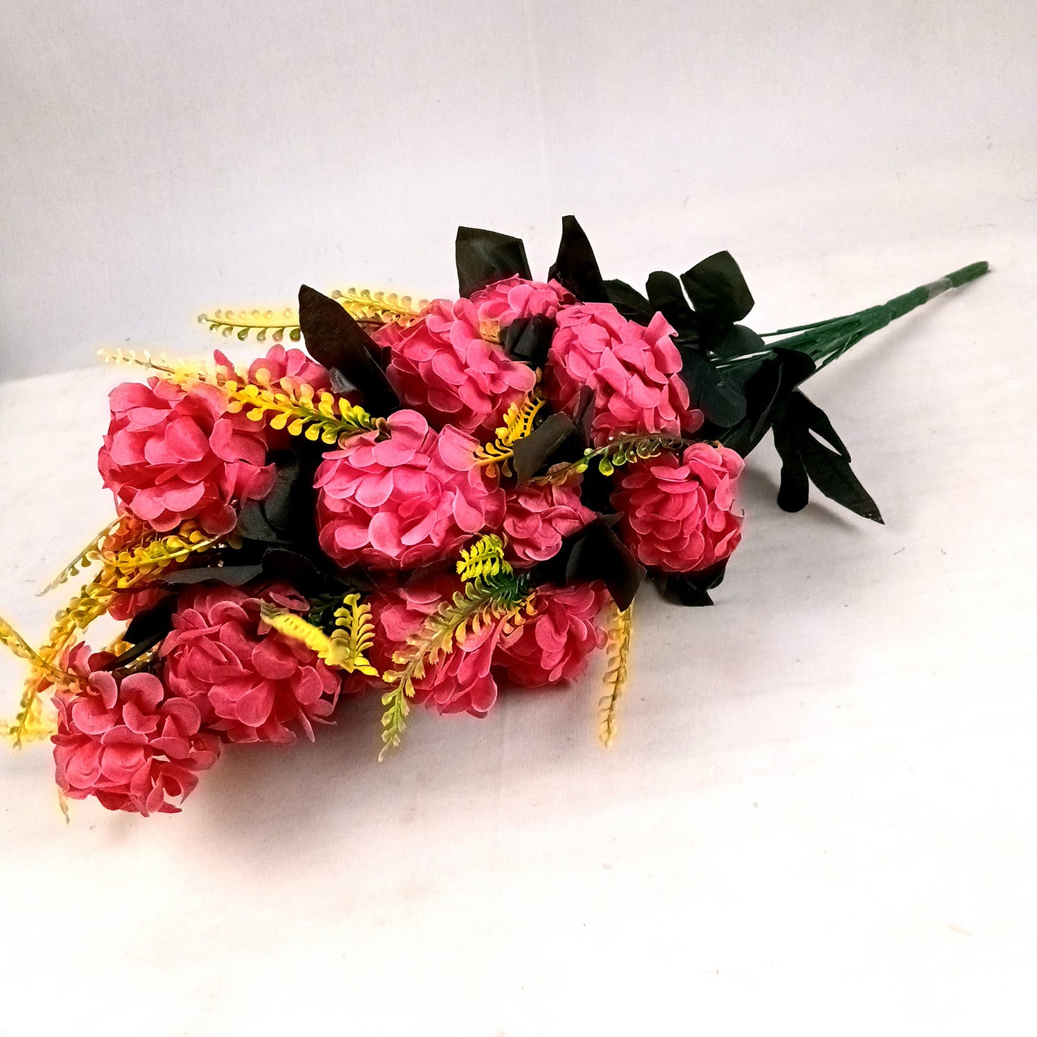 Artificial Flowers Carnation Bunches | Faux Flower Bouquet / Sticks - for Home Decor, Living Room, Office & Festivals Decoration (Vase Not Included) - 27 Inch - Apkamart #Colour_Pink