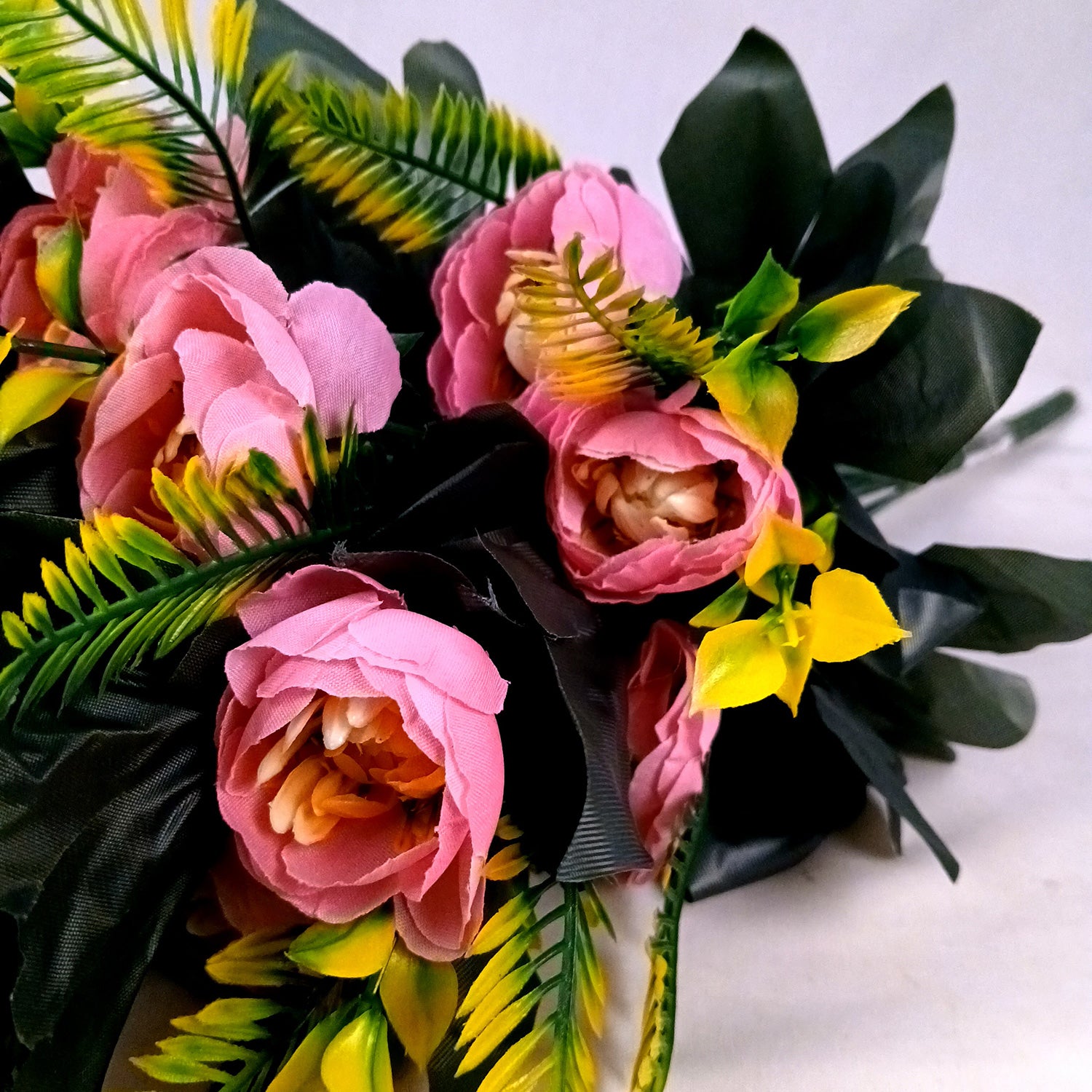 Artificial Flower Bouquets | Fake Flowers Bunch - for Vase, Home, Bedroom, Balcony, Office Corner, Living Room Decoration (Vase Not Included) - 26 Inch - Apkamart #Colour_Pink