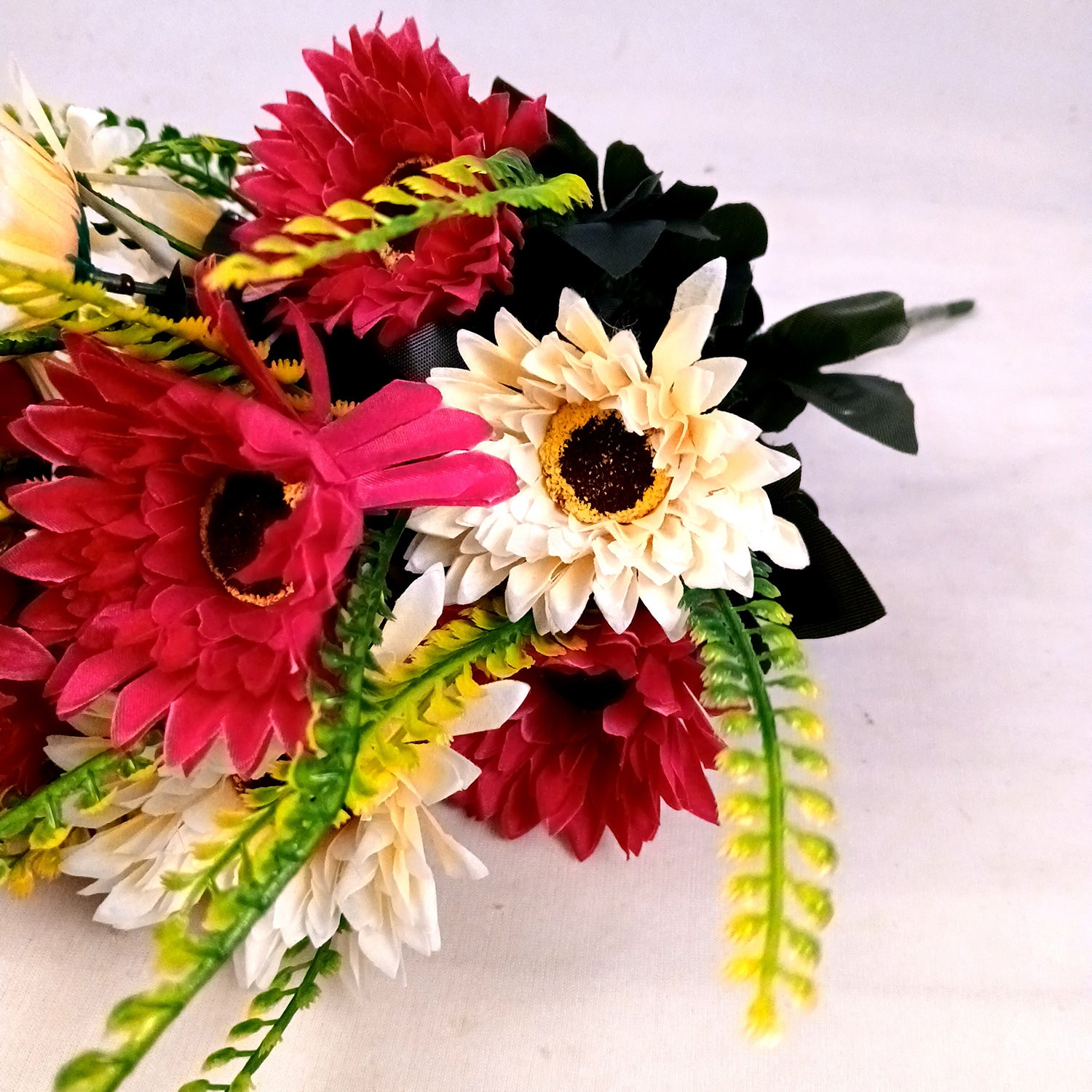 Artificial Flowers - Gerbera Daisy Bunches | Faux Flower Sticks - for Home Decor, Living Room, Office & Festivals Decoration (Vase Not Included) - 14 Inch - Apkamart #Style_Design 2