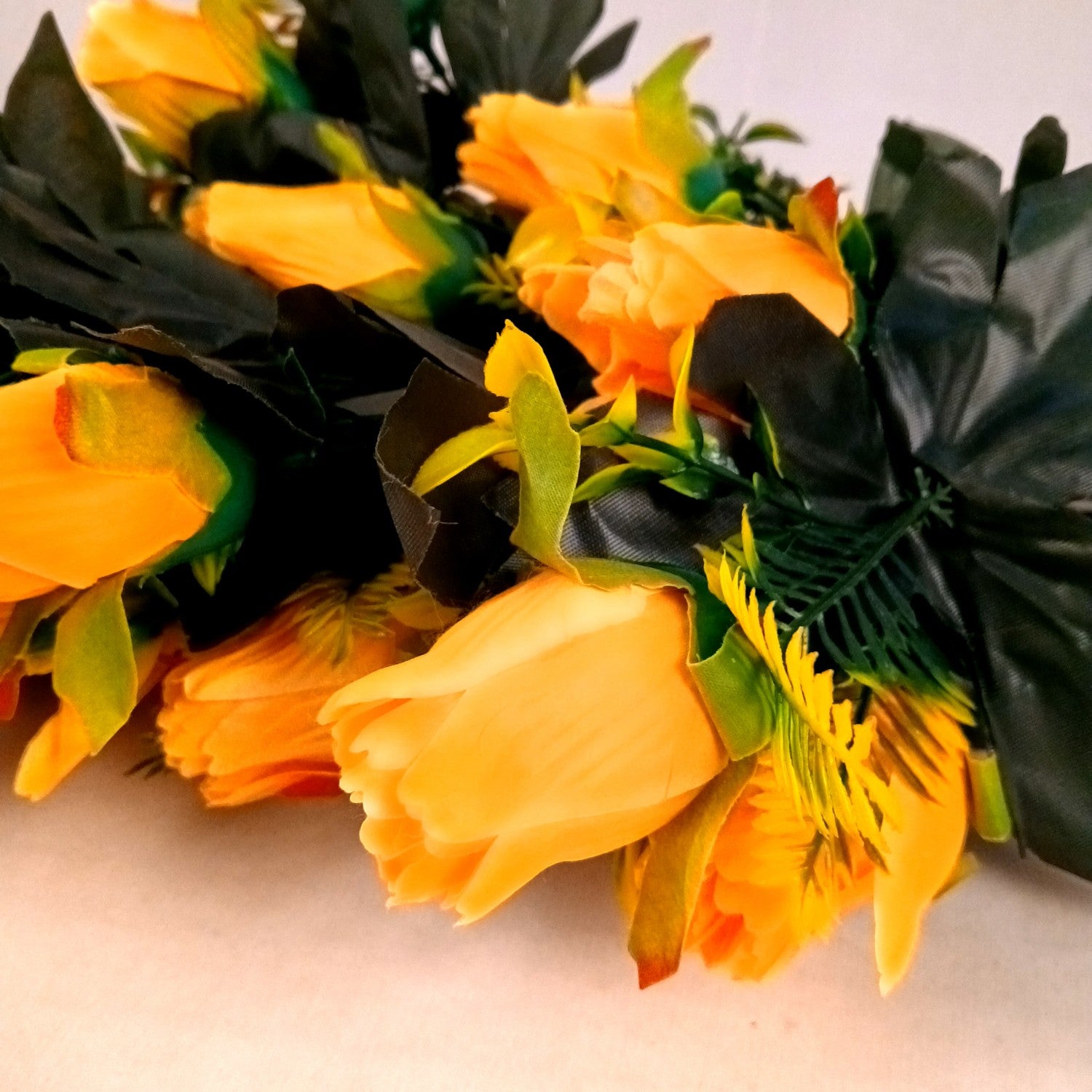 Artificial Flower Rose Bouquets | Fake Flowers Bunch - For Vase, Pot, Home, Balcony, Office Corner, Living Room - 26 Inch - Apkamart #Colour_Yellow