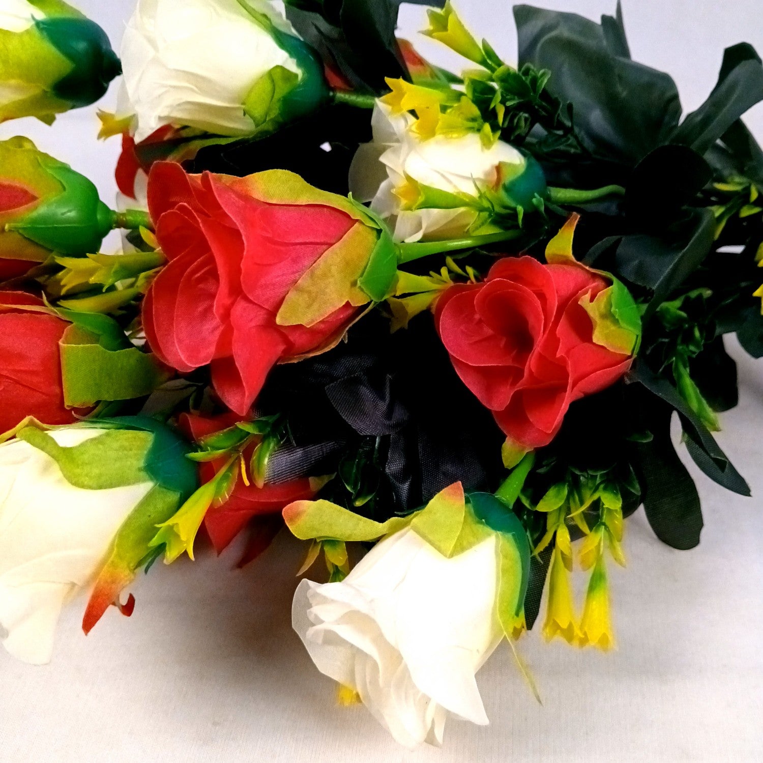 Artificial Rose Flower Bouquets | Faux Flowers Bunch - for Table Vase, Pot, Home Decor, Side Table Centerpiece - 29 Inch - Apkamart #Style_Design 3