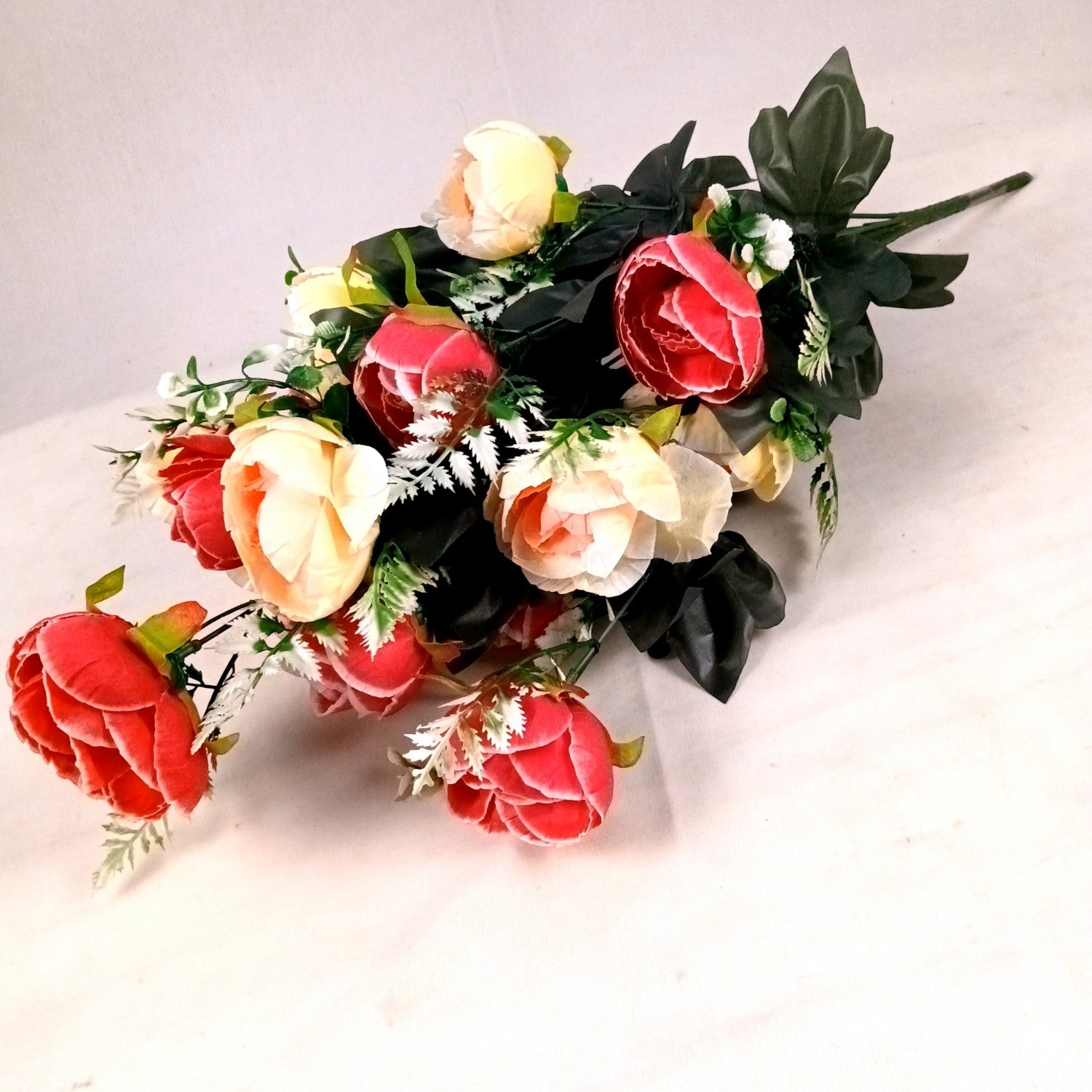 Artificial Rose Flowers Bunches for Vase Pot | Faux Flowers Stem - for Home Decor Side Table Centerpiece - 26 Inch - Apkamart #Style_Design 3