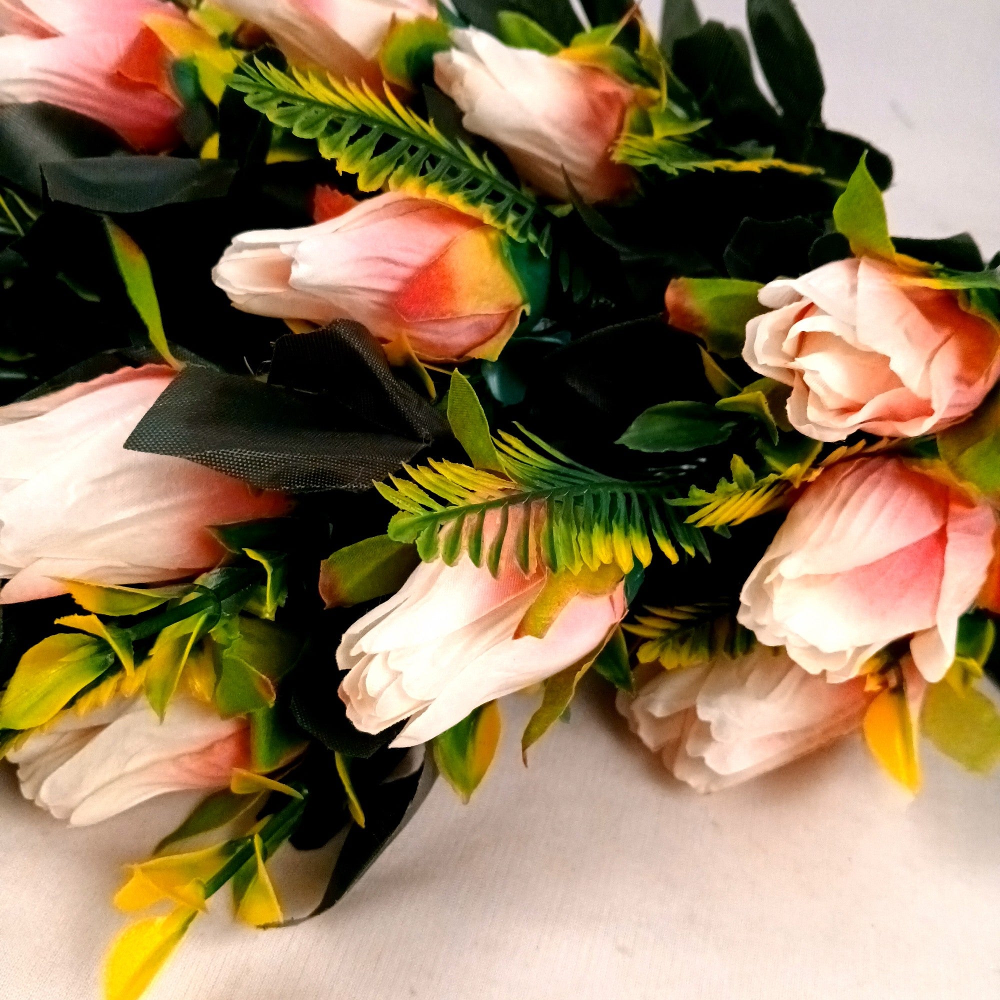 Artificial Flower Rose Bouquets | Fake Flowers Bunch - For Vase, Pot, Home, Balcony, Office Corner, Living Room - 26 Inch - Apkamart #Colour_Multicolor