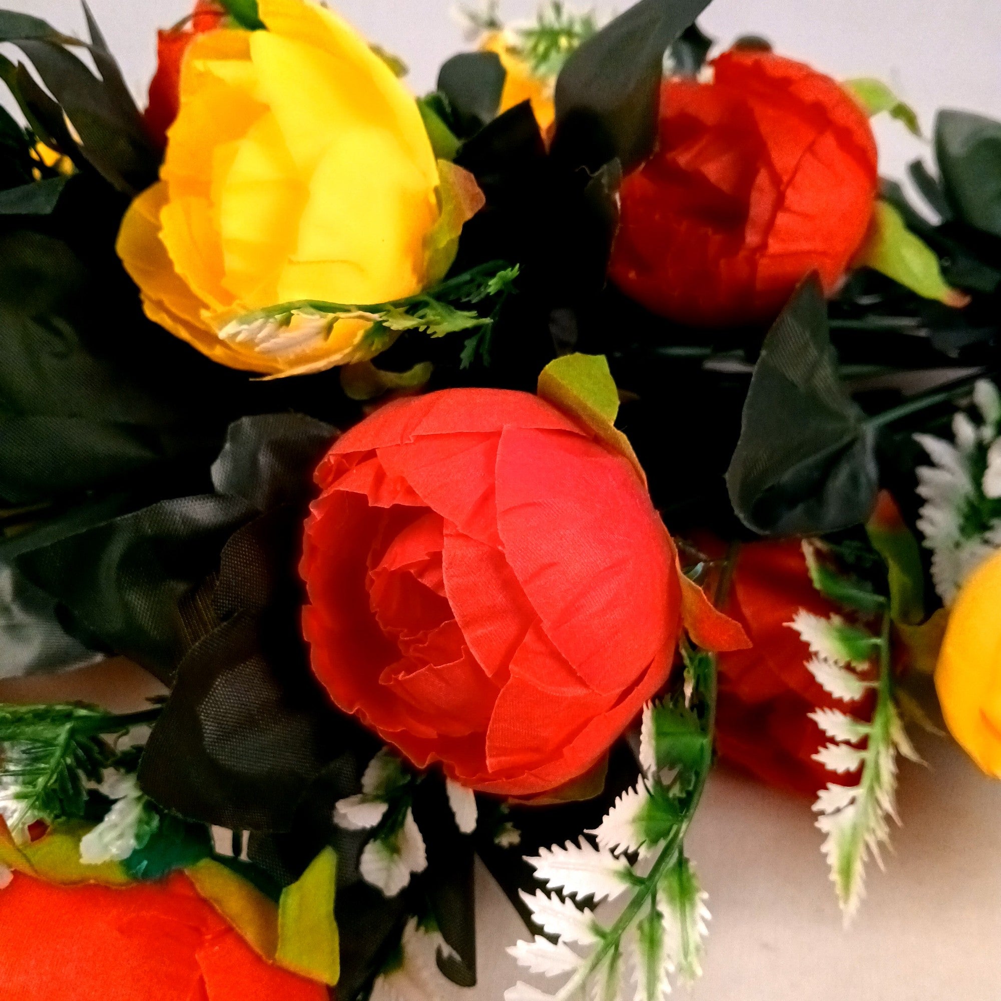 Artificial Rose Flowers Bunches for Vase Pot | Faux Flowers Stem - for Home Decor Side Table Centerpiece - 26 Inch - Apkamart #Style_Design 1