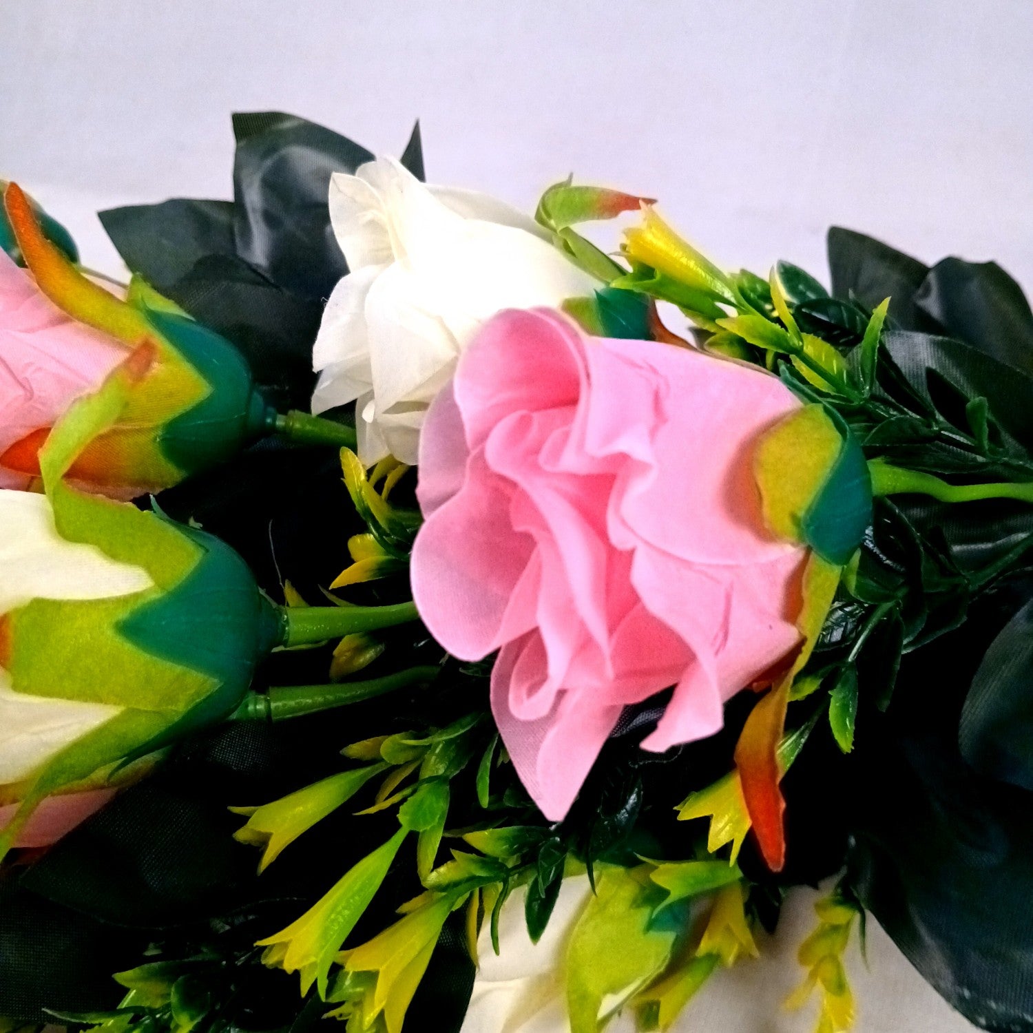 Artificial Flower Bouquets | Faux Flowers Bunch - for Table Vase, Pot, Home Decor, Living Room, Side Table Centerpiece - 29 Inch - Apkamart #Style_Design 1