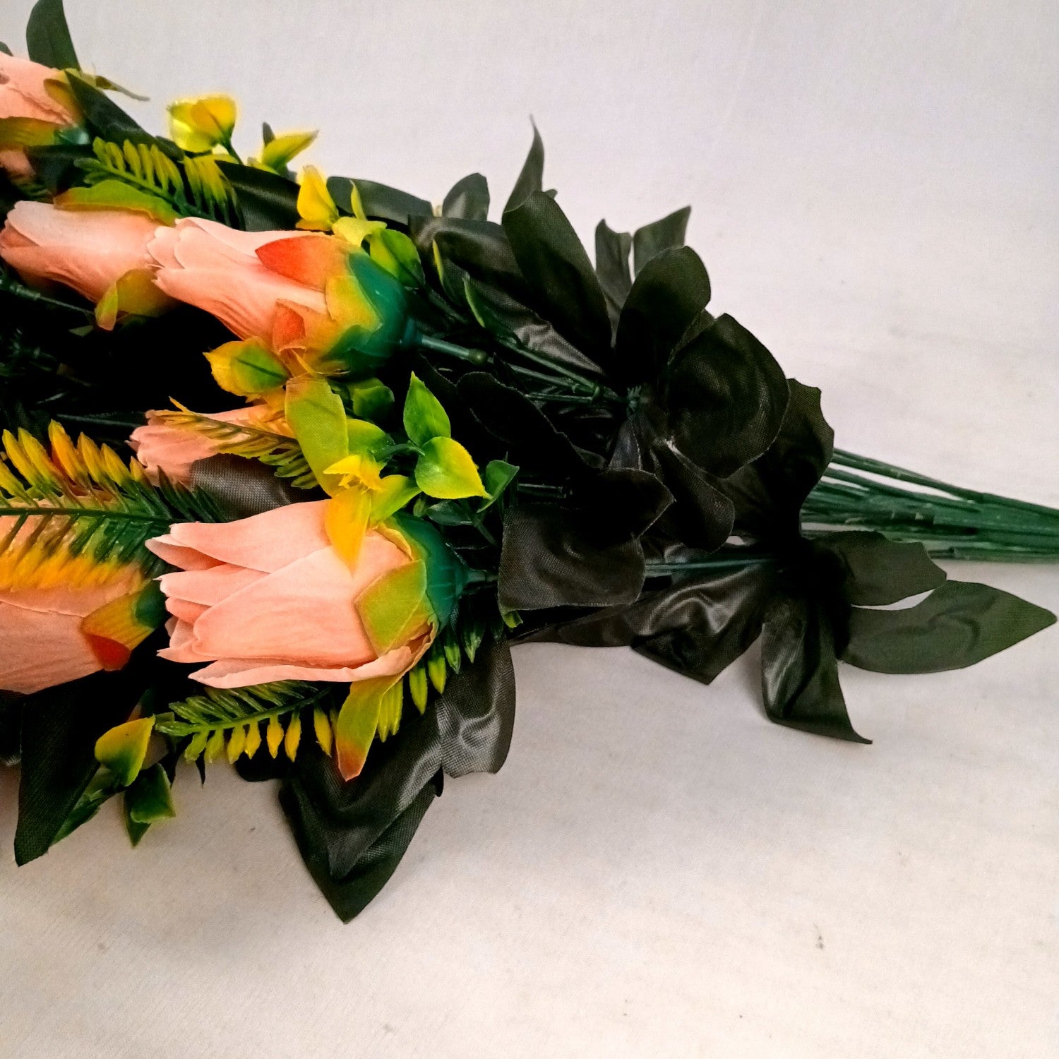 Artificial Flower Rose Bouquets | Fake Flowers Bunch - For Vase, Pot, Home, Bedroom, Balcony, Office Corner, Living Room - 26 Inch - Apkamart #Colour_Pink