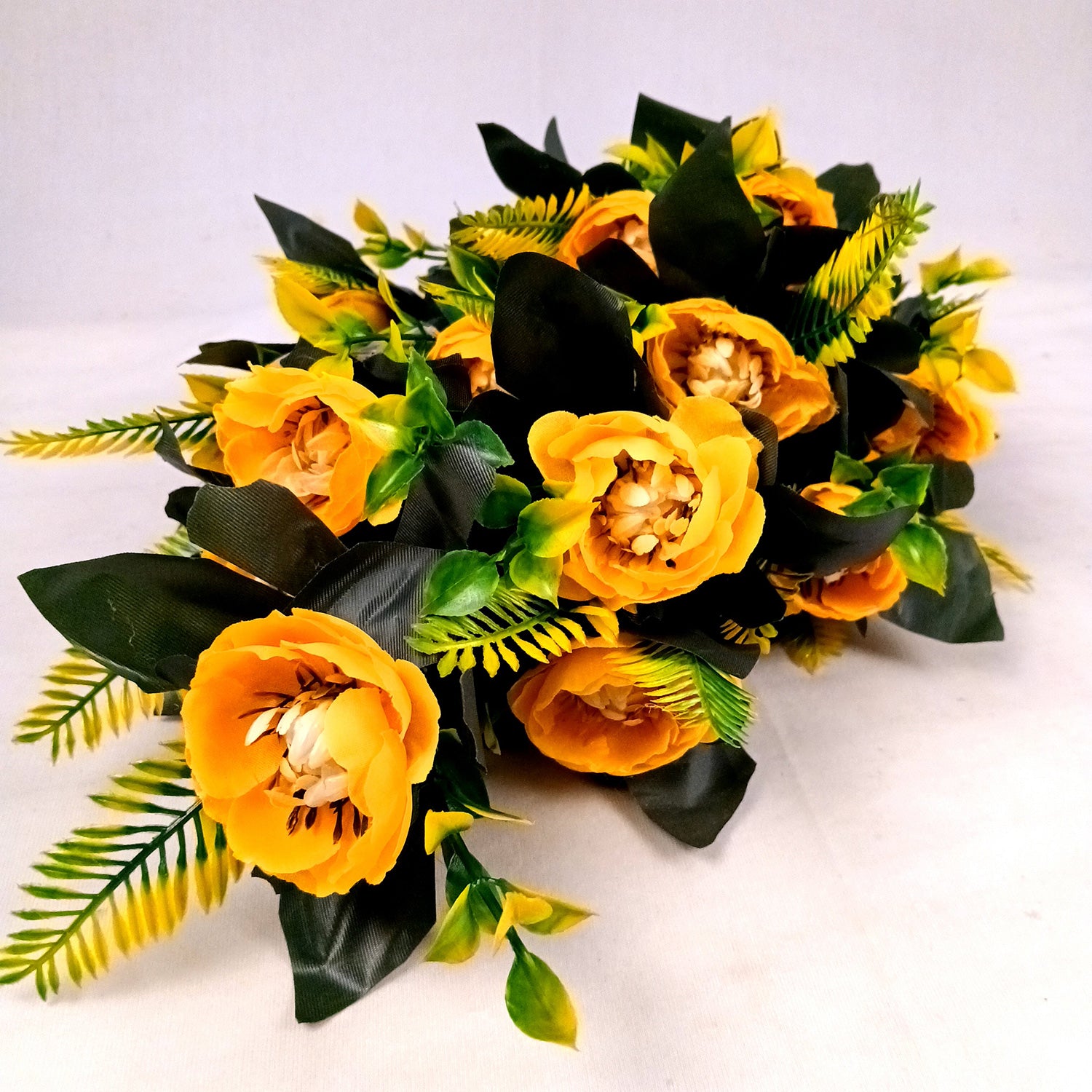 Artificial Flower Bouquets | Fake Flowers Bunch / Sticks - for Vase, Home, Bedroom, Balcony, Office Corner, Living Room (Vase Not Included) - 26 Inch - Apkamart #Colour_Yellow