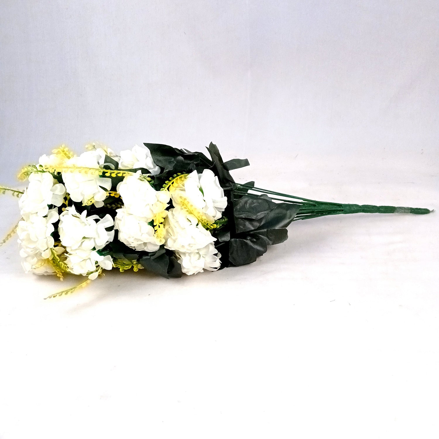 Artificial Flowers Carnation Bunches | Faux Flower Sticks - for Home Decor, Living Room, Office & Festivals Decoration (Vase Not Included) - 27 Inch - Apkamart #Colour_White