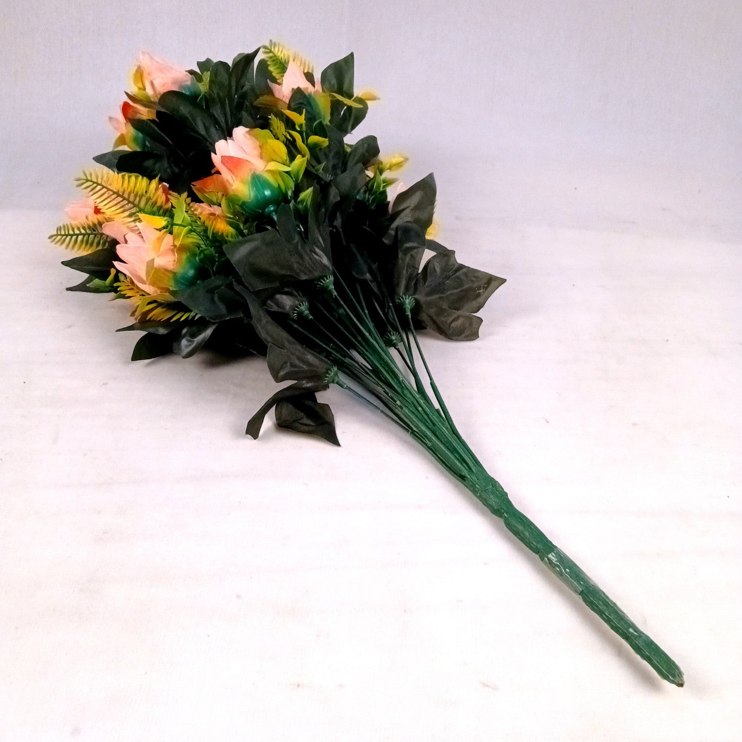 Artificial Flower Rose Bouquets | Fake Flowers Bunch - For Vase, Pot, Home, Bedroom, Balcony, Office Corner, Living Room - 26 Inch - Apkamart #Colour_Pink