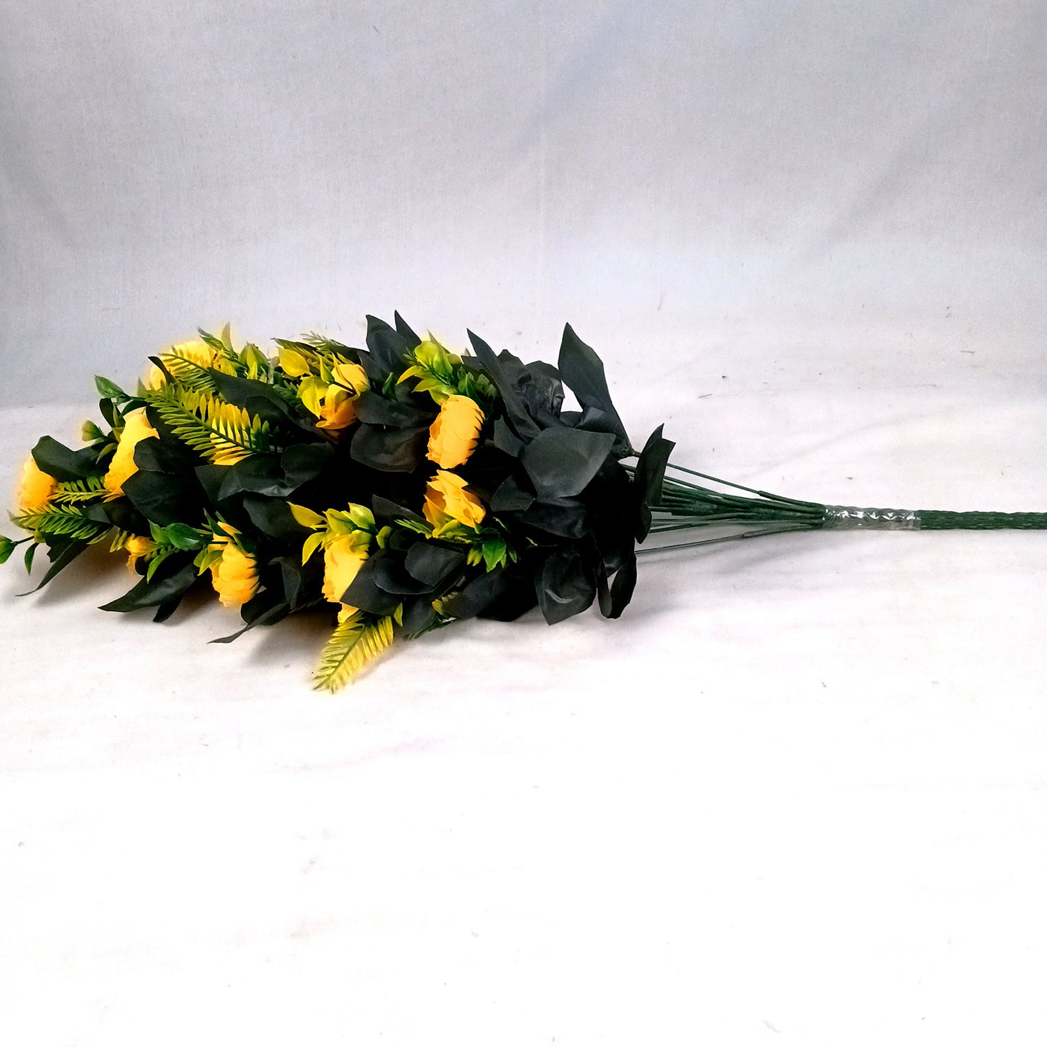 Artificial Flower Bouquets | Fake Flowers Bunch / Sticks - for Vase, Home, Bedroom, Balcony, Office Corner, Living Room (Vase Not Included) - 26 Inch - Apkamart #Colour_Yellow