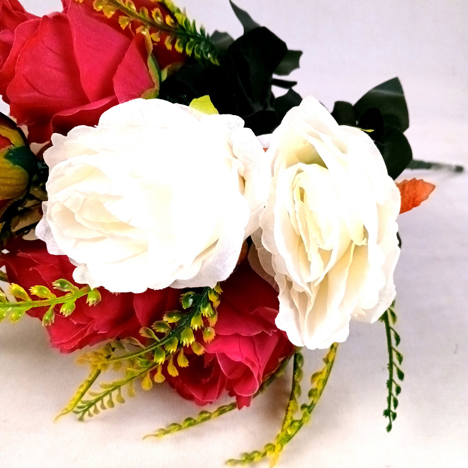 Artificial Flower Wall Hanging | Fake Creeper Flowers With Metal Stand Wall Mount - for Home Decor, Living Room, Balcony, Entrance Decoration - Apkamart #Style_Design 1